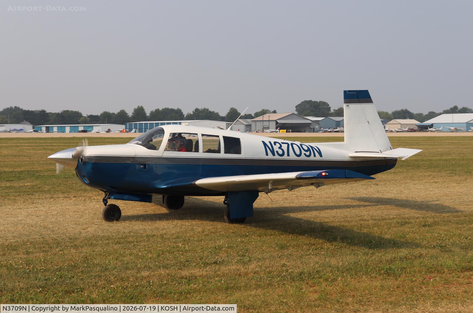 Aircraft N3709N, 1967 Mooney M-20G Statesman, c/n 680045, Mooney M20G, at KOSH, photo by MarkPasqualino