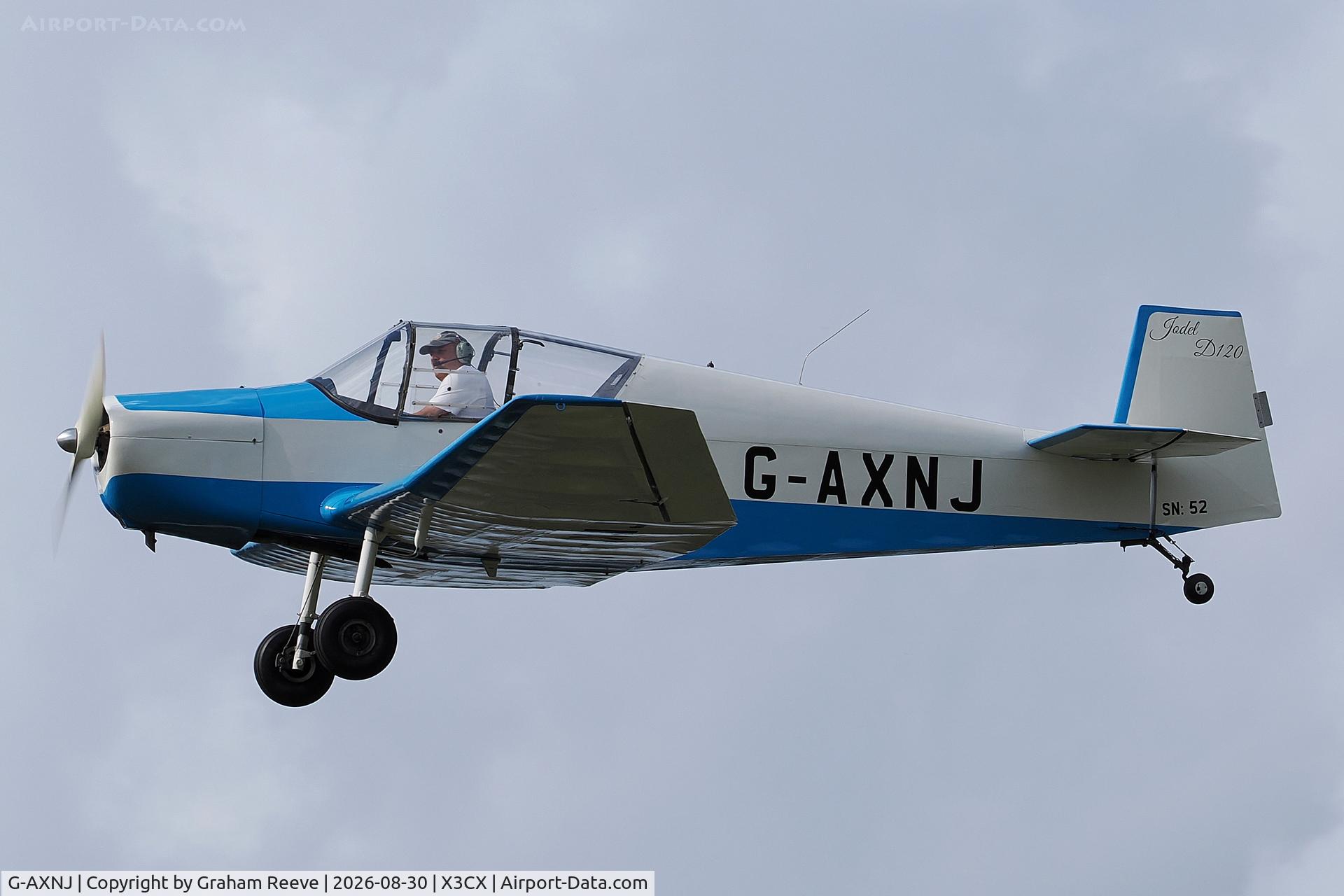 Aircraft G-AXNJ, 1957 Wassmer (Jodel) D-120 Paris-Nice, c/n 52, Departing from Northrepps., at X3CX, photo by Graham Reeve