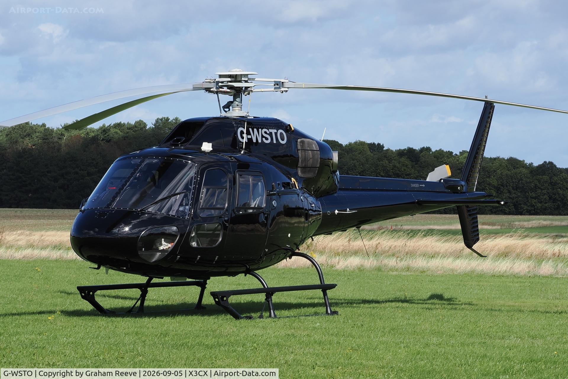 Aircraft G-WSTO, 2008 Eurocopter AS-355NP Ecureuil 2, c/n 5761, Parked at Northrepps., at X3CX, photo by Graham Reeve