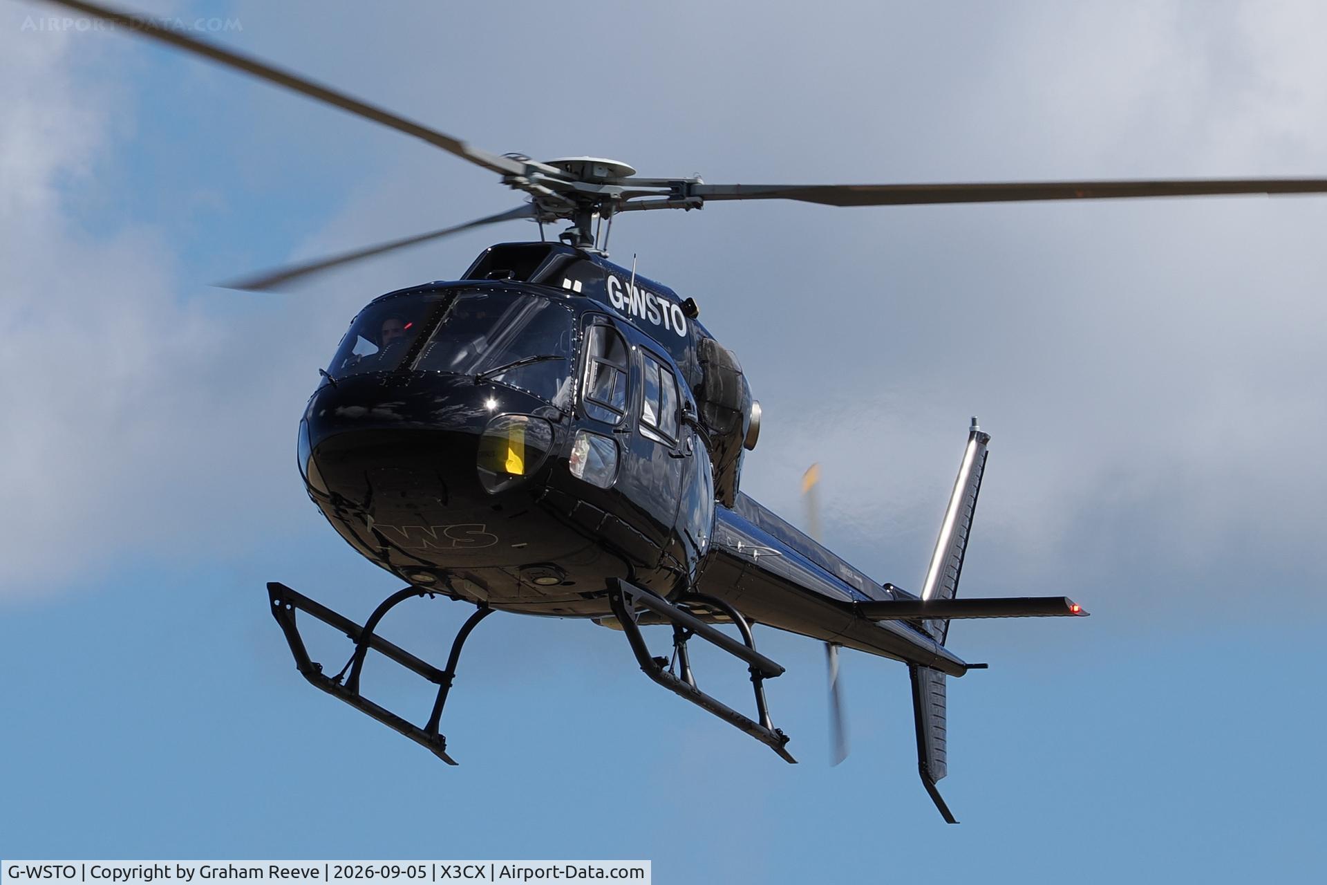 Aircraft G-WSTO, 2008 Eurocopter AS-355NP Ecureuil 2, c/n 5761, Just landed at Northrepps., at X3CX, photo by Graham Reeve
