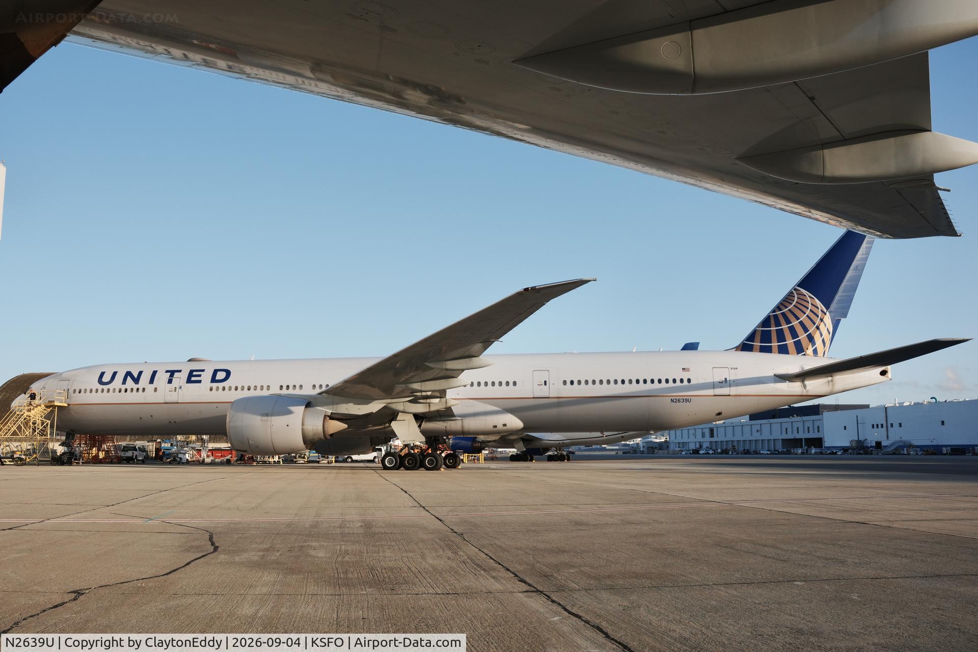 Aircraft N2639U, 2017 Boeing 777-300/ER, c/n 62650 l/n 1486, SFO 2026., at KSFO, photo by ClaytonEddy