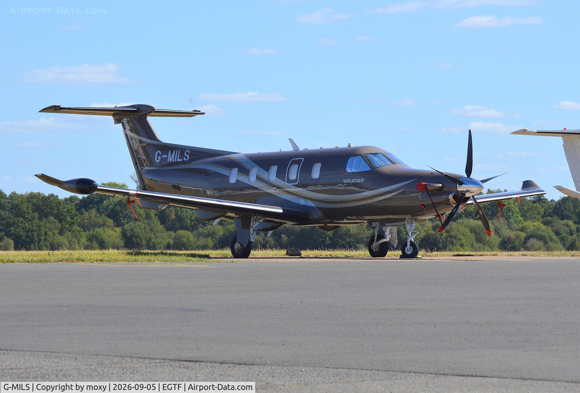 Aircraft G-MILS, 2025 Pilatus PC-12/47G, c/n 3055, Pilatus PC-12/47G at Fairoaks., at EGTF, photo by moxy