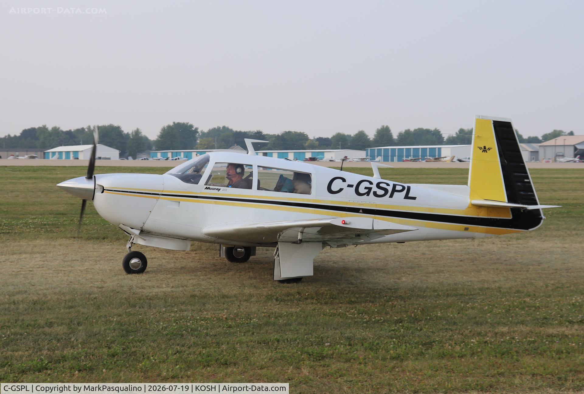 Aircraft C-GSPL, 1977 Mooney M20J 201, c/n 24-0121, Mooney M20J, at KOSH, photo by MarkPasqualino