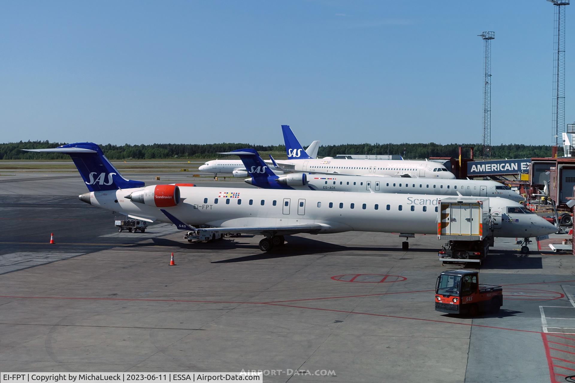 Aircraft EI-FPT, 2017 Bombardier CRJ-900LR (CL-600-2D24), c/n 15438, At Arlanda, at ESSA, photo by MichaLueck