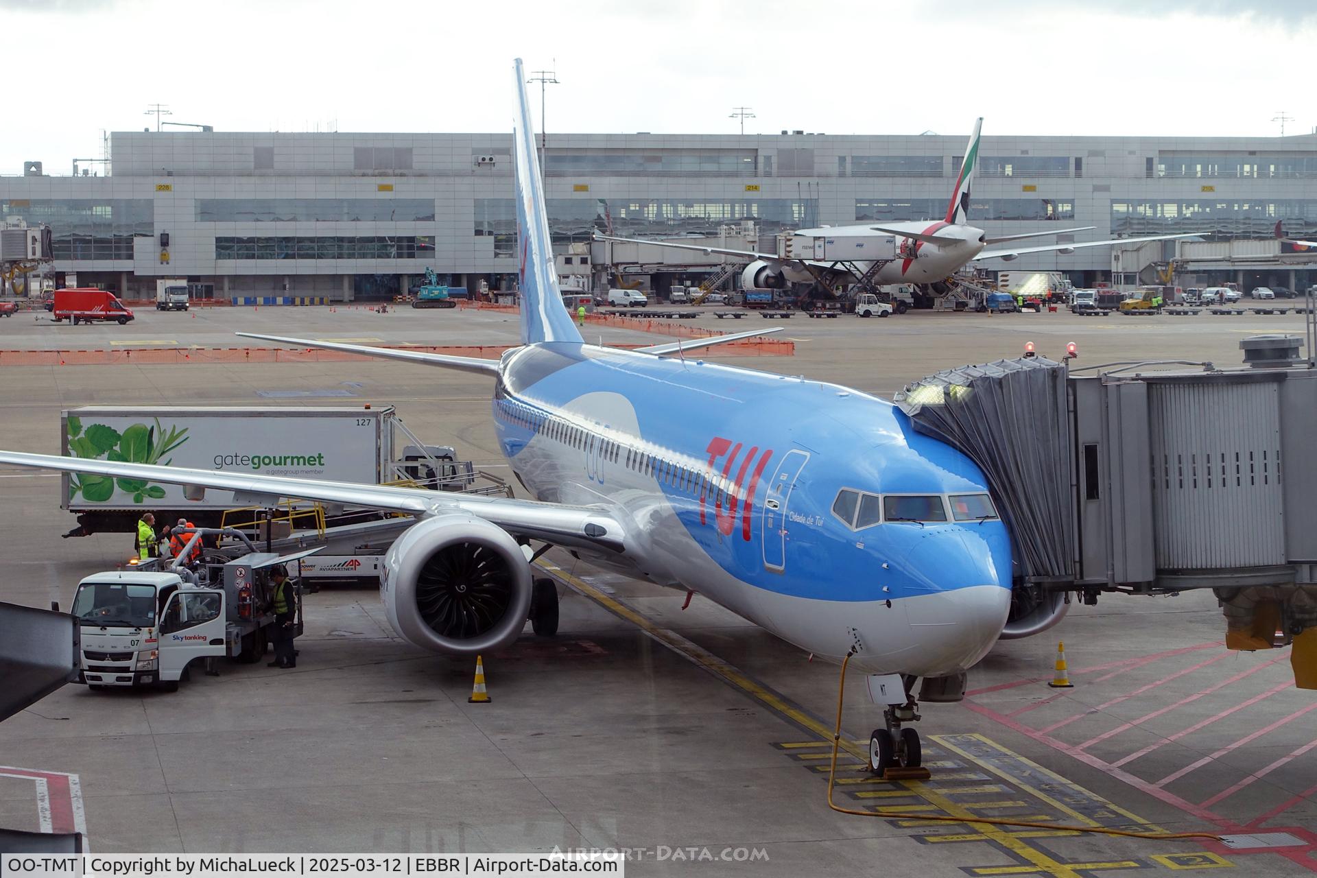 Aircraft OO-TMT, 2025 Boeing 737-8 MAX, c/n 44660 l/n 9011, At Zaventem, at EBBR, photo by MichaLueck