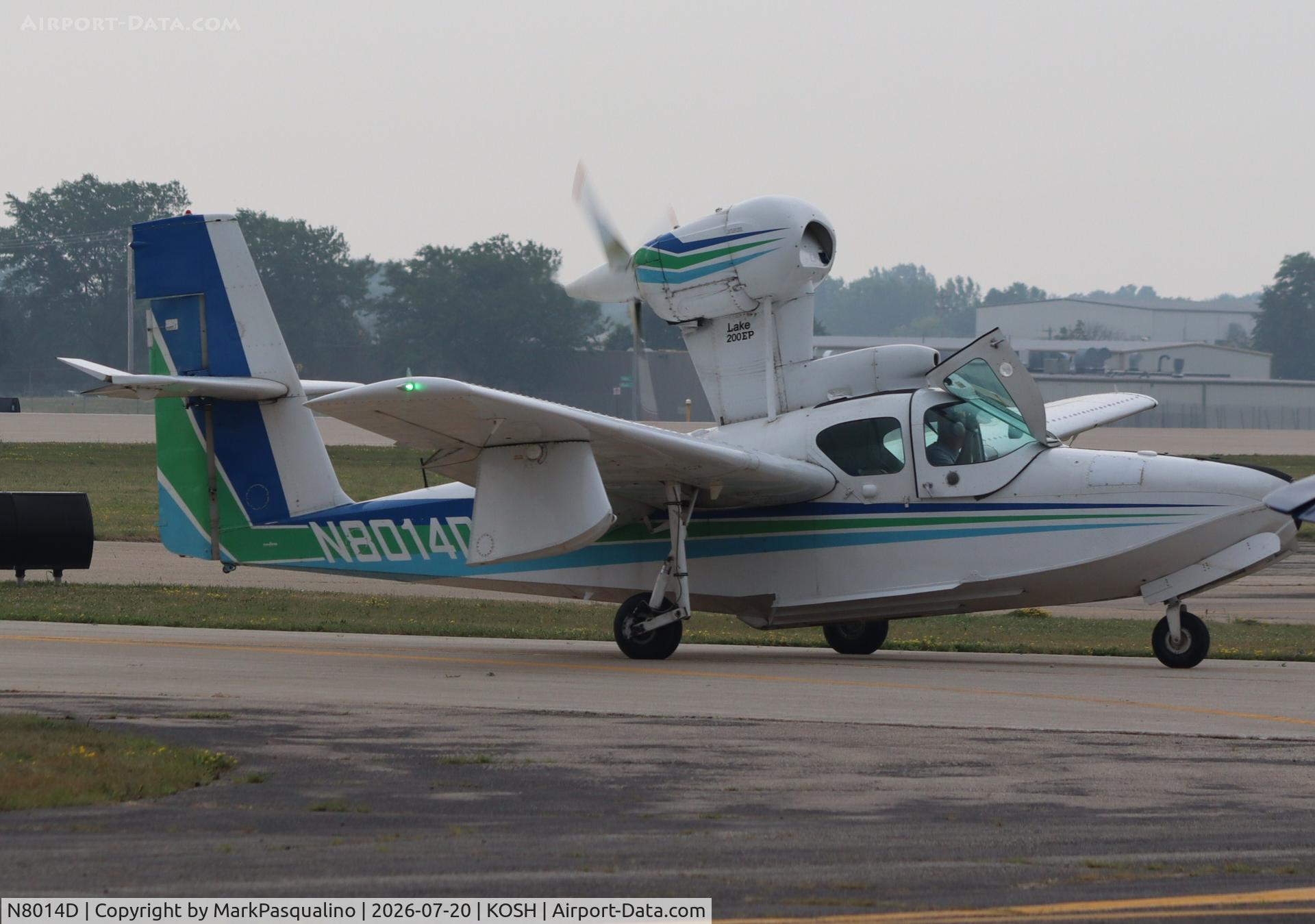 Aircraft N8014D, 1982 Lake LA-4-200 Buccaneer, c/n 1077, Lake LA-4-200, at KOSH, photo by MarkPasqualino