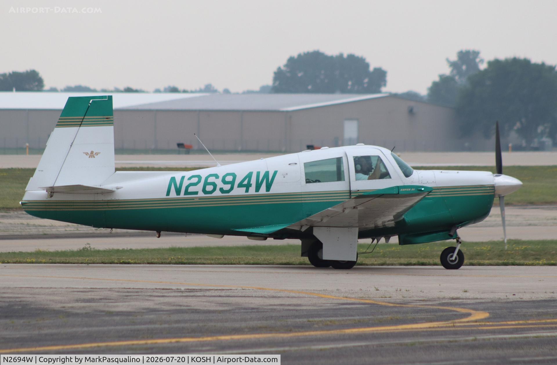 Aircraft N2694W, 1966 Mooney M20E, c/n 1009, Mooney M20E, at KOSH, photo by MarkPasqualino