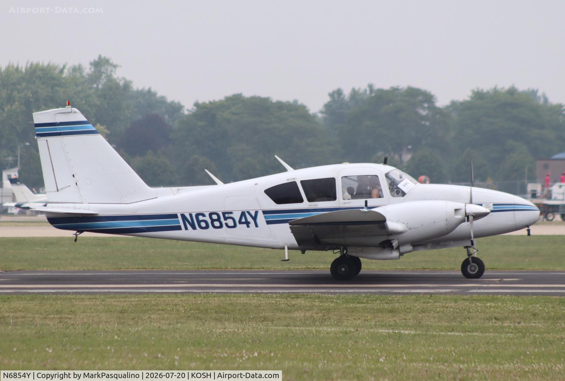 Aircraft N6854Y, 1969 Piper PA-23-250, c/n 27-4198, Piper PA-23-250, at KOSH, photo by MarkPasqualino