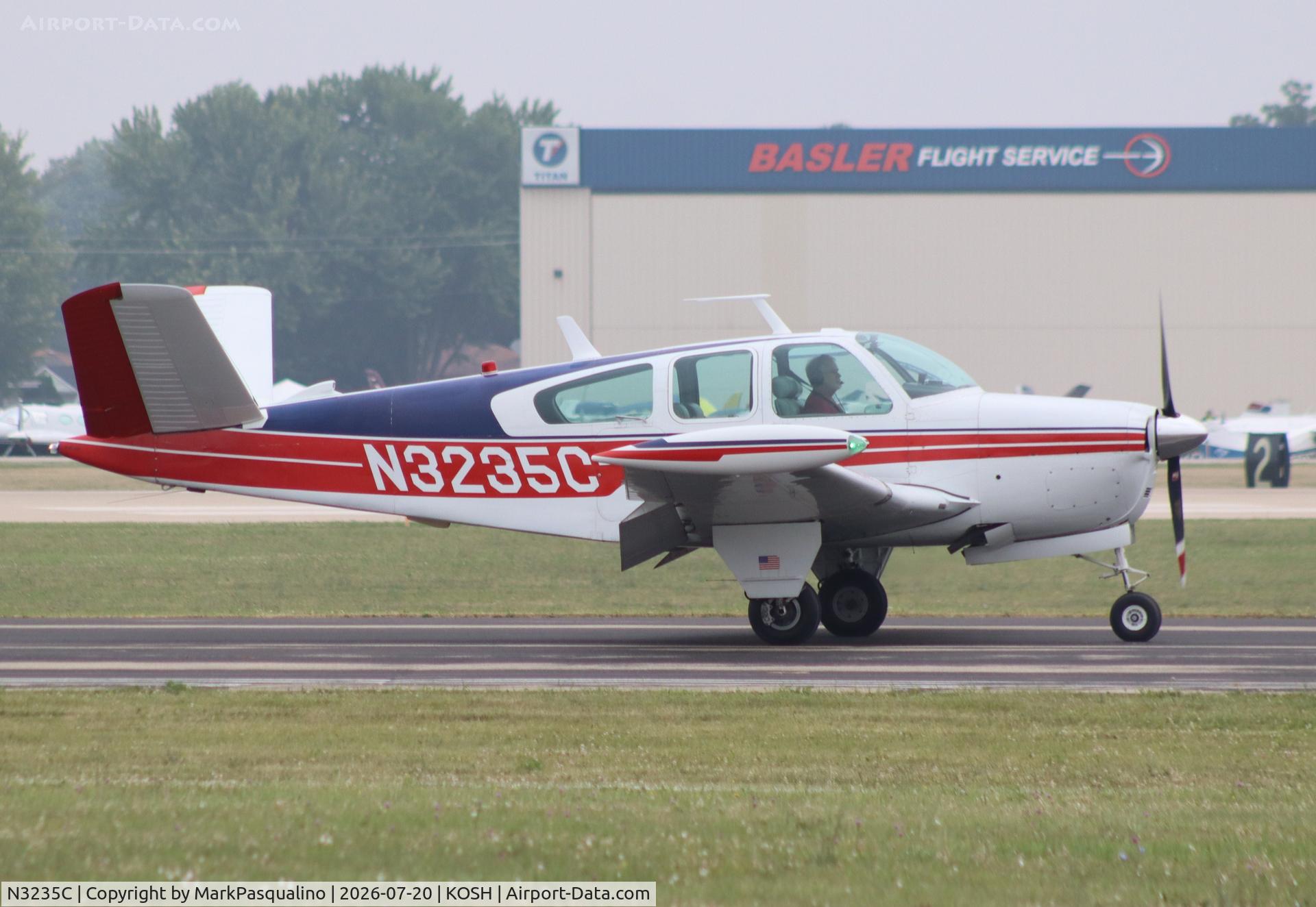 Aircraft N3235C, 1954 Beech E35, c/n D-3900, Beech E35, at KOSH, photo by MarkPasqualino