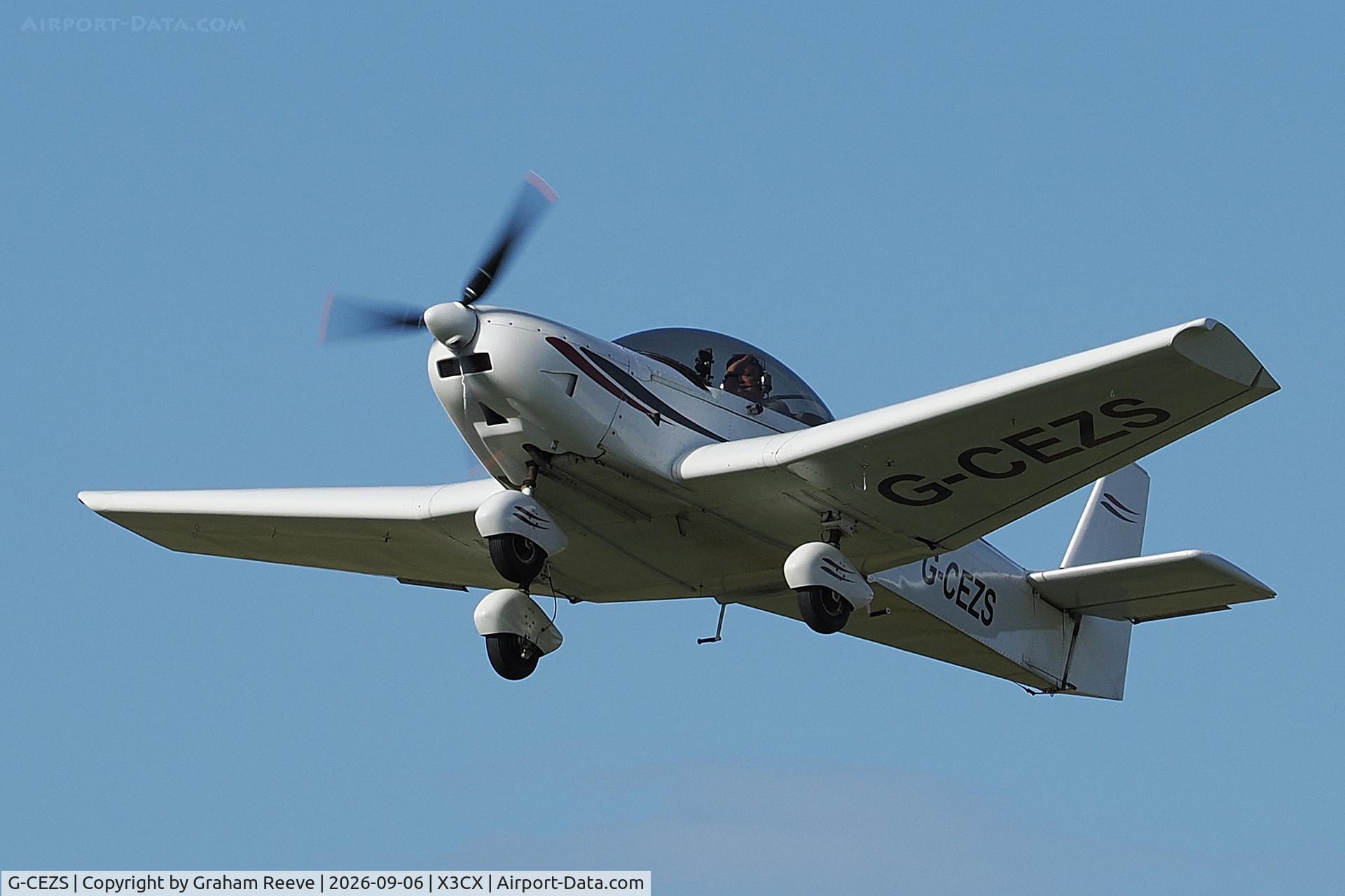 Aircraft G-CEZS, 2008 Zenair CH-601 HDS Zodiac, c/n PFA162-14030, Departing from Northrepps., at X3CX, photo by Graham Reeve