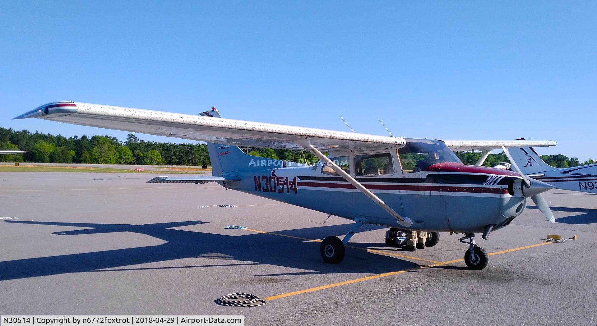 Aircraft N30514, 1974 Cessna 172M, c/n 17264141, Tied down on the ramp, photo by n6772foxtrot
