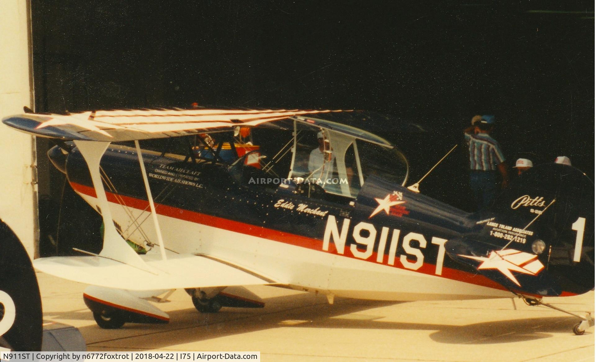Aircraft N911ST, 1994 Aviat Pitts S-2B Special, c/n 5300, By the hangar, at I75, photo by n6772foxtrot