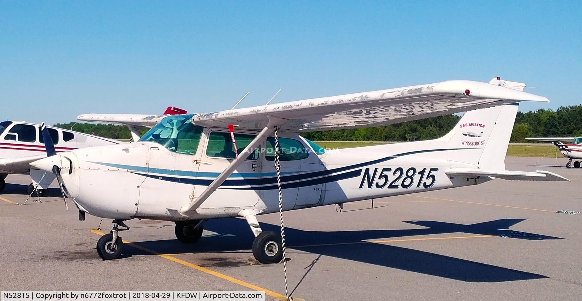Aircraft N52815, 1981 Cessna 172P, c/n 17274612, Tied down on the ramp, at KFDW, photo by n6772foxtrot
