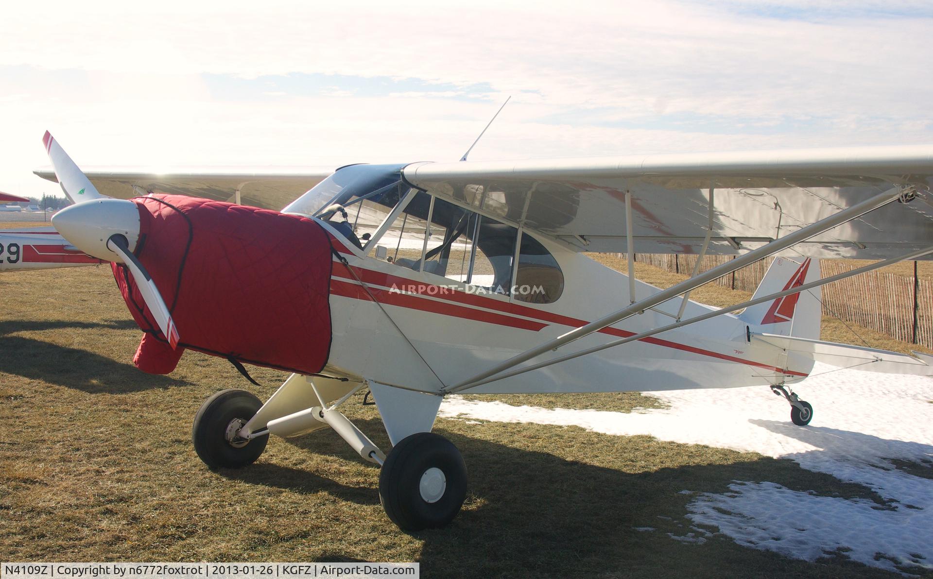 Aircraft N4109Z, 1964 Piper PA-18-150 Super Cub, c/n 18-8129, The annual Chili Fly In at The Iowa Aviation Museum, at KGFZ, photo by n6772foxtrot