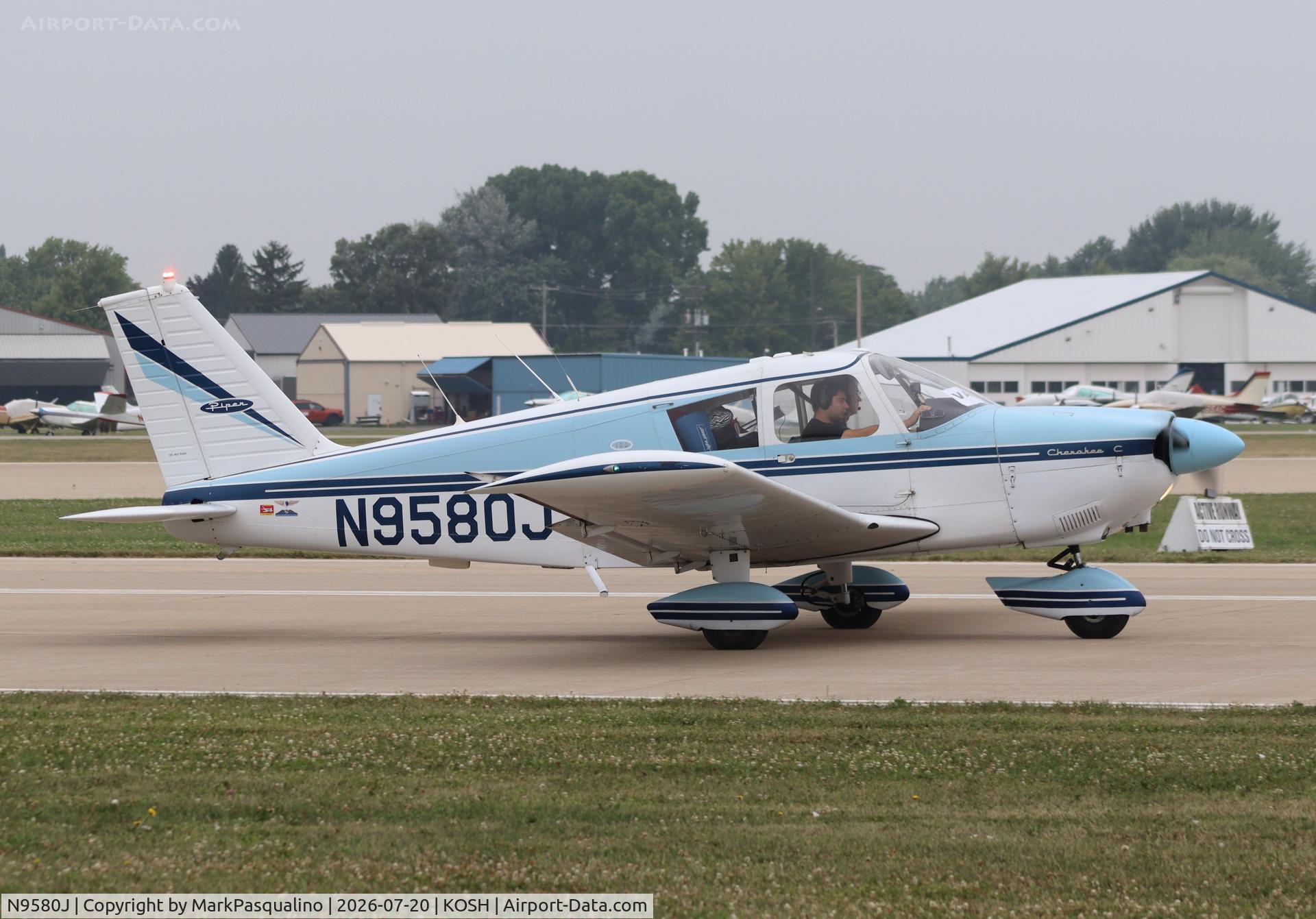 Aircraft N9580J, 1966 Piper PA-28-180, c/n 28-3718, Piper PA-28-180, at KOSH, photo by MarkPasqualino