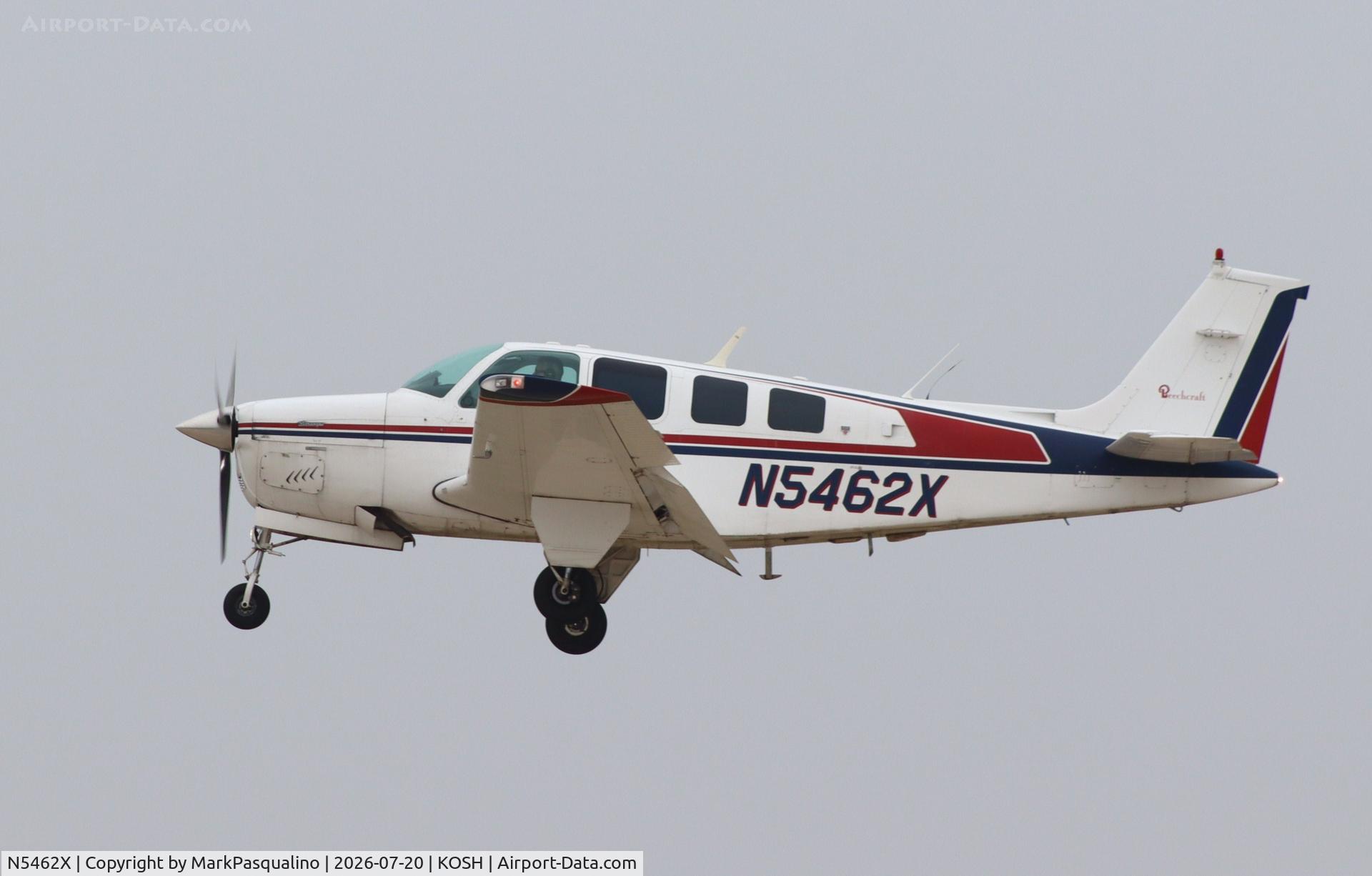 Aircraft N5462X, 1977 Beech A36 Bonanza 36, c/n E-1105, Beech A36, at KOSH, photo by MarkPasqualino
