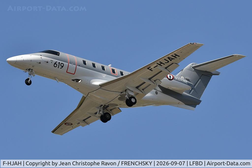 Aircraft F-HJAH, 2025 Pilatus PC-24, c/n 619, France - Navy, at LFBD, photo by Jean Christophe Ravon / FRENCHSKY