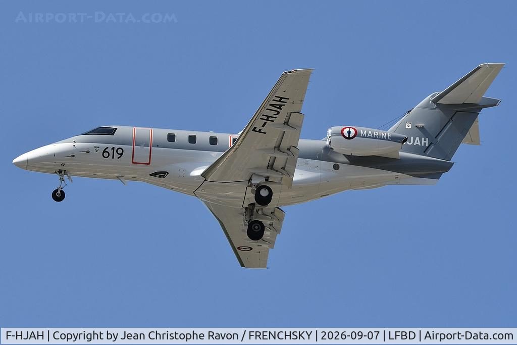 Aircraft F-HJAH, 2025 Pilatus PC-24, c/n 619, France - Navy, at LFBD, photo by Jean Christophe Ravon / FRENCHSKY
