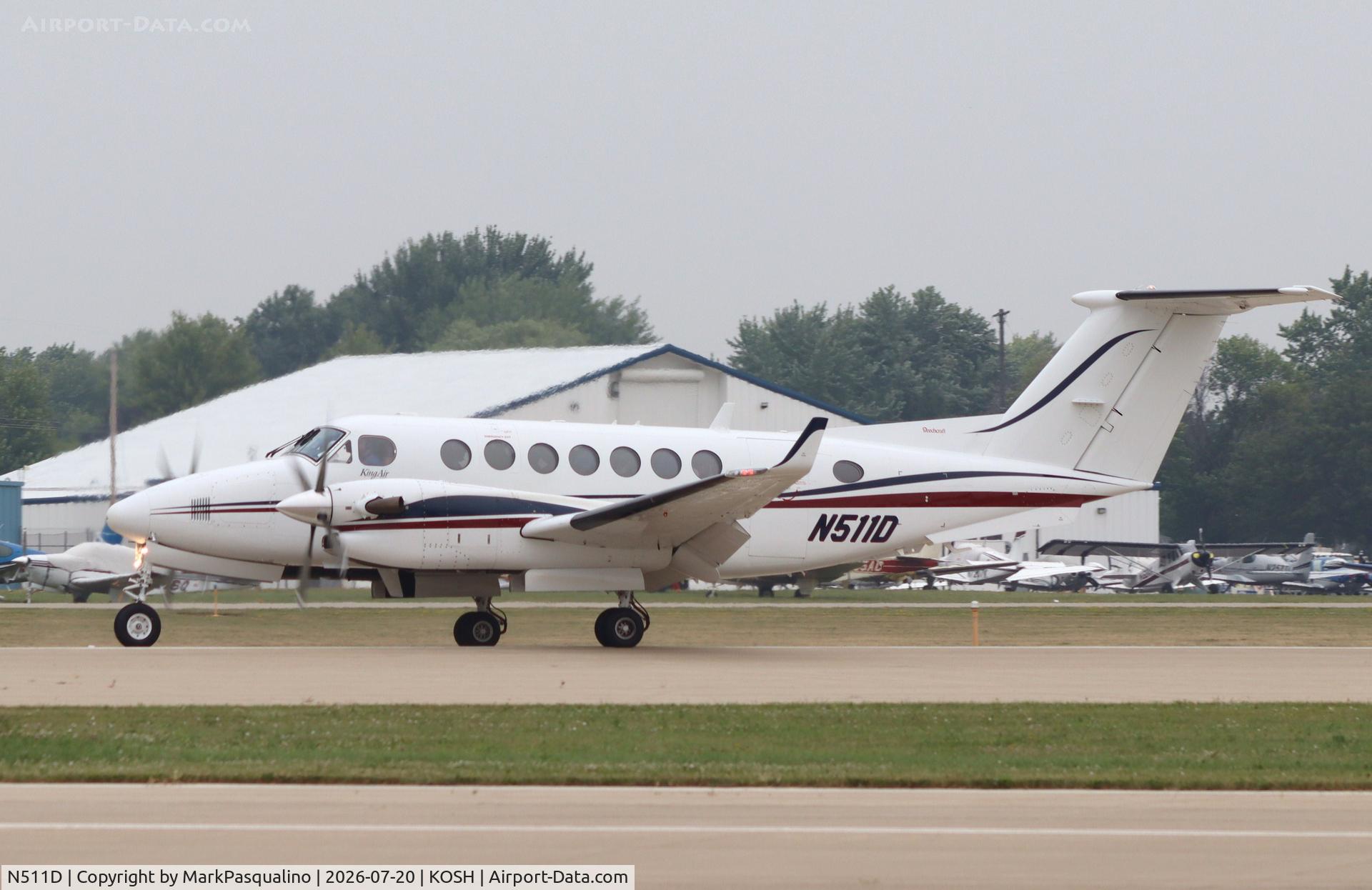 Aircraft N511D, 1997 Raytheon King Air 350 (B300), c/n FL-172, Beech 350, at KOSH, photo by MarkPasqualino