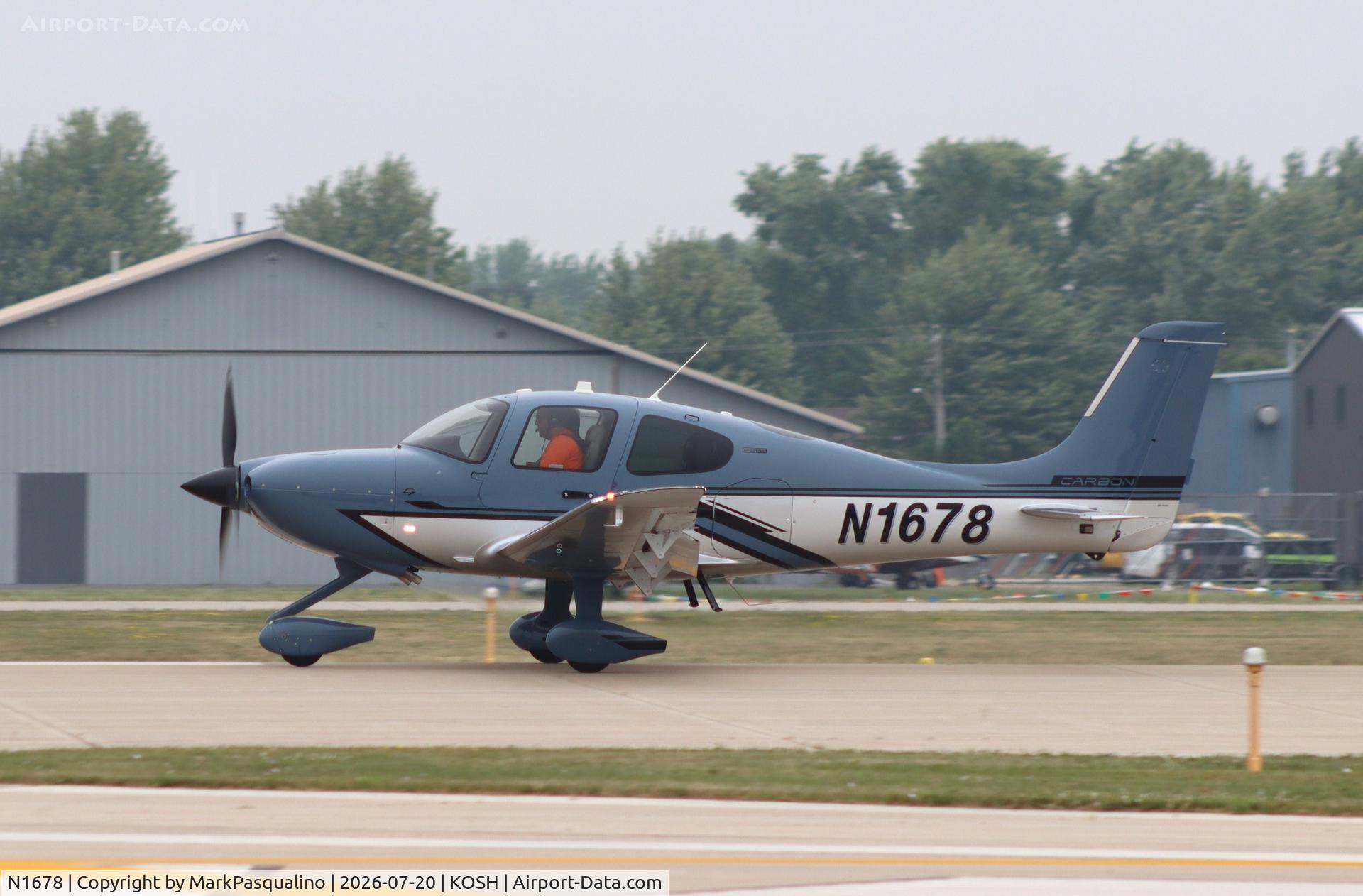 Aircraft N1678, 2026 Cirrus SR22, c/n 11447, Cirrus SR22, at KOSH, photo by MarkPasqualino