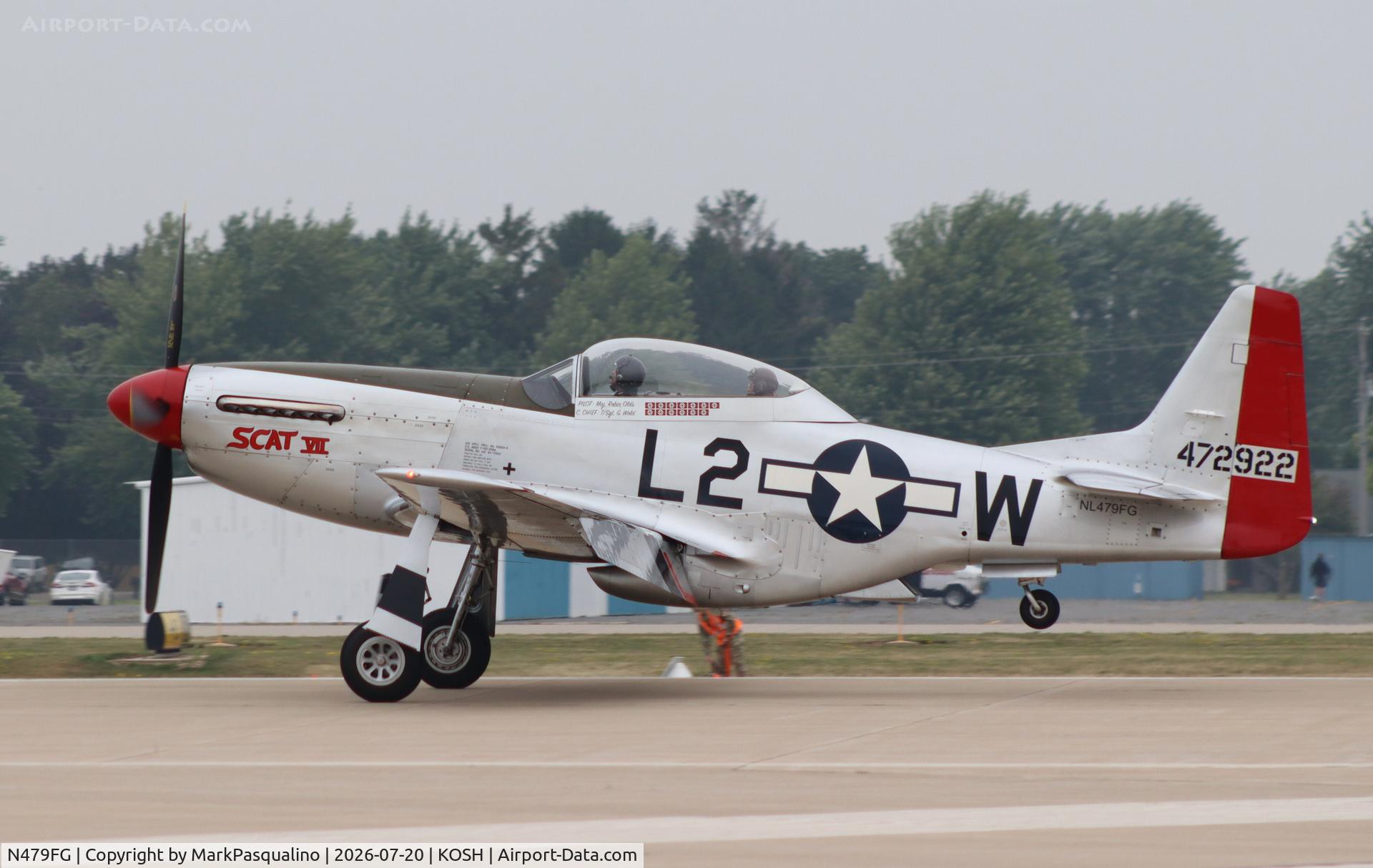 Aircraft N479FG, 1944 North American TF-51D Mustang, c/n 122-39381, North American TP-51D, at KOSH, photo by MarkPasqualino