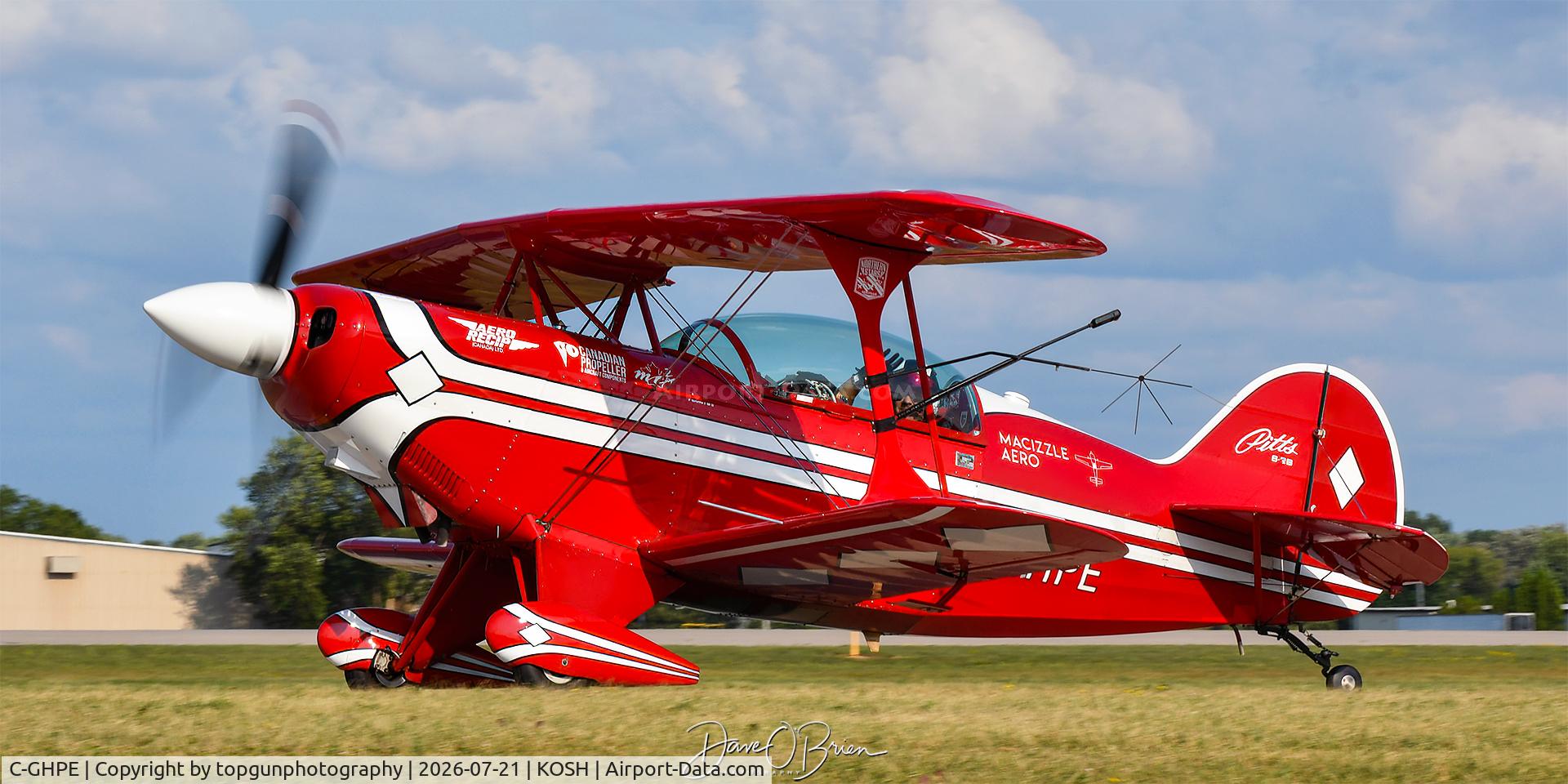 Aircraft C-GHPE, 1990 Pitts S-2B Special, c/n 5192, Oshkosh Red Line, at KOSH, photo by topgunphotography