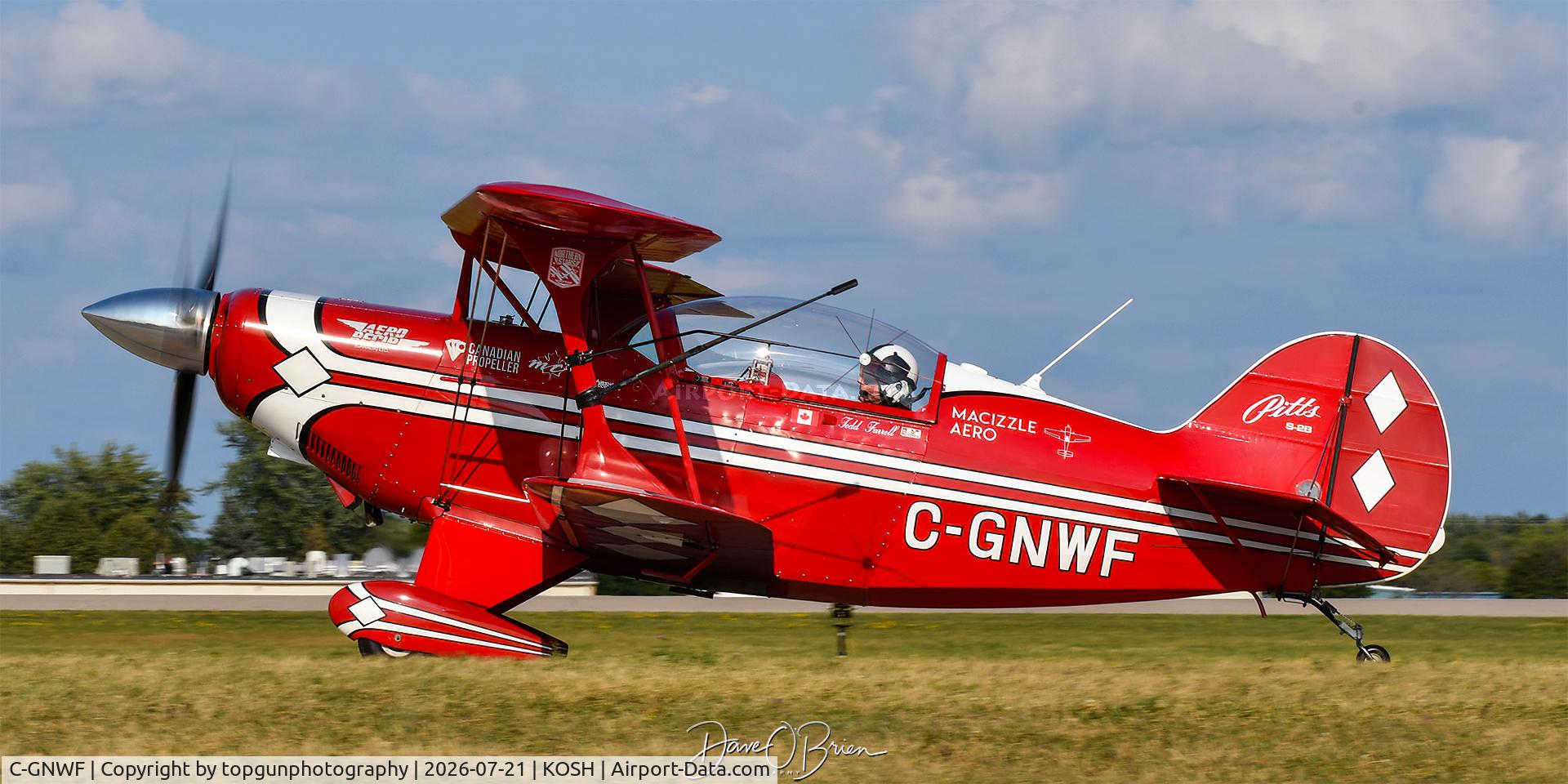 Aircraft C-GNWF, 1994 Pitts S-2B Special, c/n 5315, Oshkosh 26 Red Line, at KOSH, photo by topgunphotography