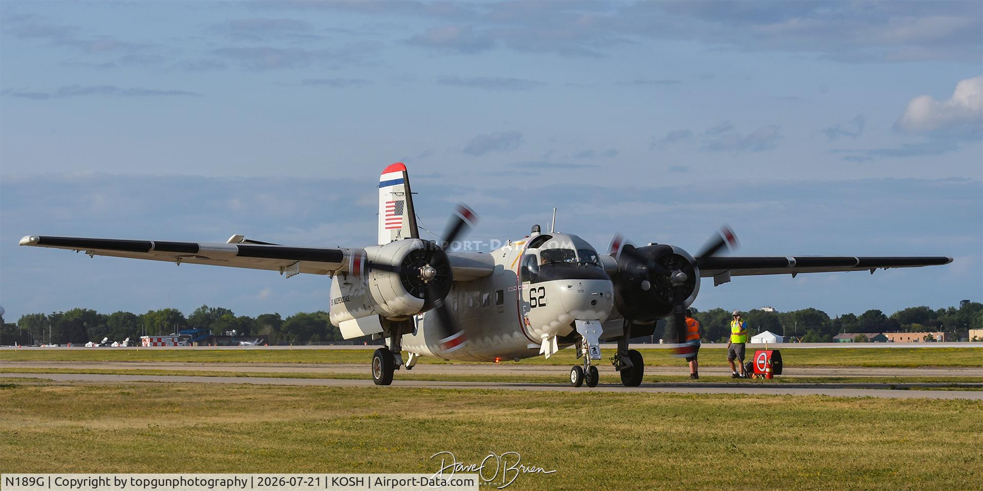 Aircraft N189G, 1955 Grumman C-1A Trader, c/n G-96-74, Oshkosh 26 Miss Belle, at KOSH, photo by topgunphotography