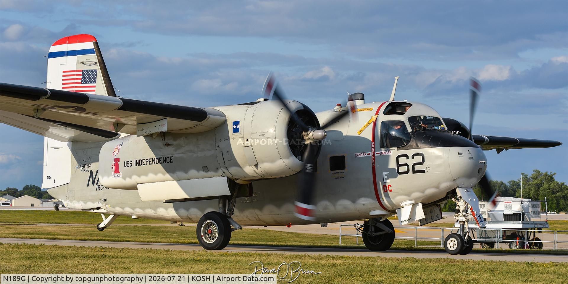 Aircraft N189G, 1955 Grumman C-1A Trader, c/n G-96-74, Oshkosh 26, at KOSH, photo by topgunphotography
