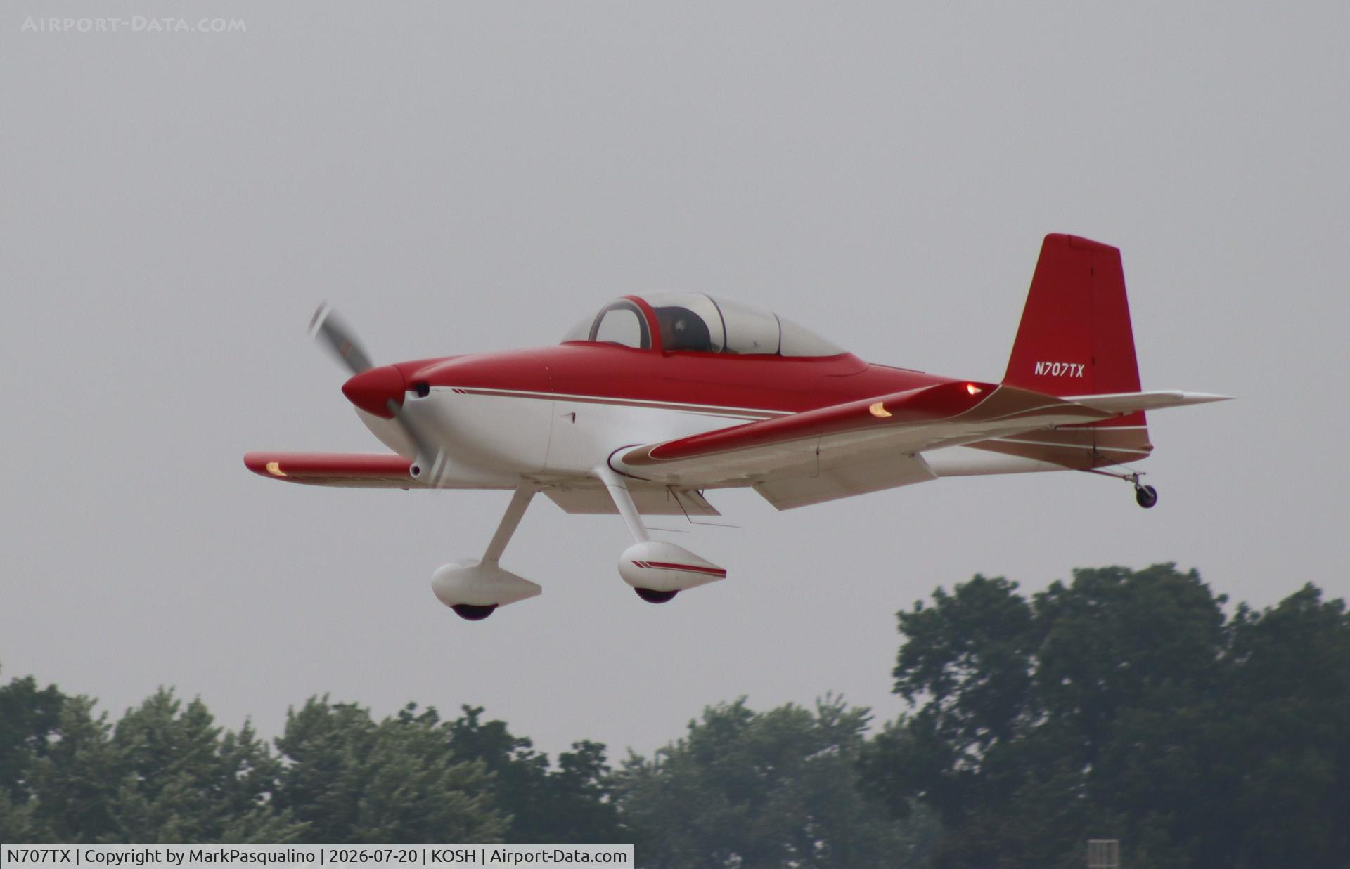 Aircraft N707TX, 2001 Vans RV-8, c/n 80666, Vans RV-8, at KOSH, photo by MarkPasqualino