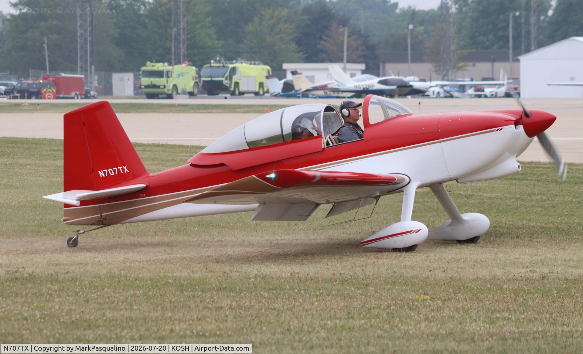 Aircraft N707TX, 2001 Vans RV-8, c/n 80666, Vans RV-8, at KOSH, photo by MarkPasqualino