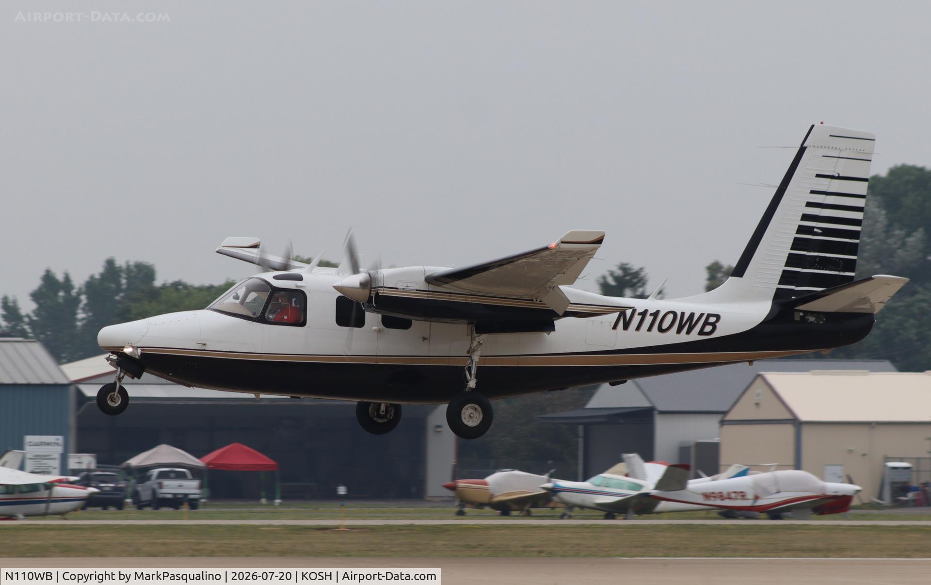 Aircraft N110WB, 1962 Aero Commander 500B Commander, c/n 500B-1203-98, Aero Commander 500B, at KOSH, photo by MarkPasqualino