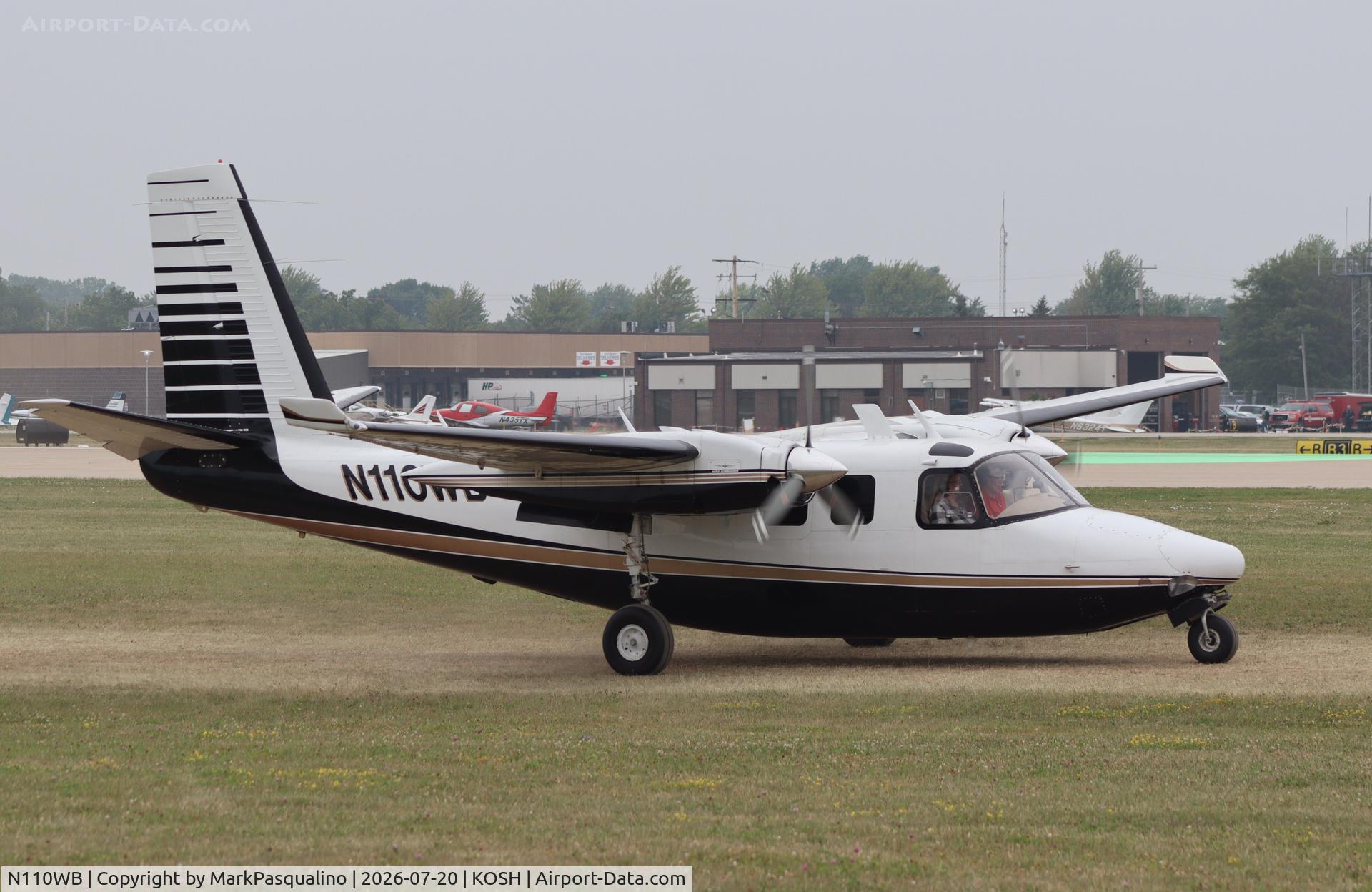 Aircraft N110WB, 1962 Aero Commander 500B Commander, c/n 500B-1203-98, Aero Commander 500B, at KOSH, photo by MarkPasqualino