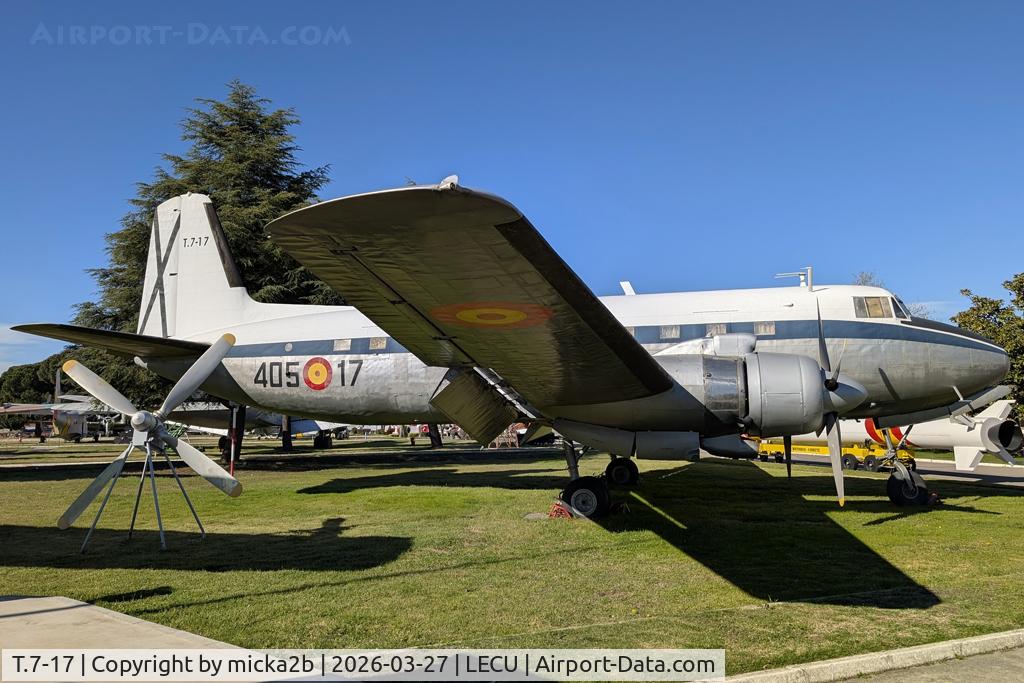 Aircraft T.7-17, 1955 CASA C-207C Azor, c/n 17, Preserved, at LECU, photo by micka2b