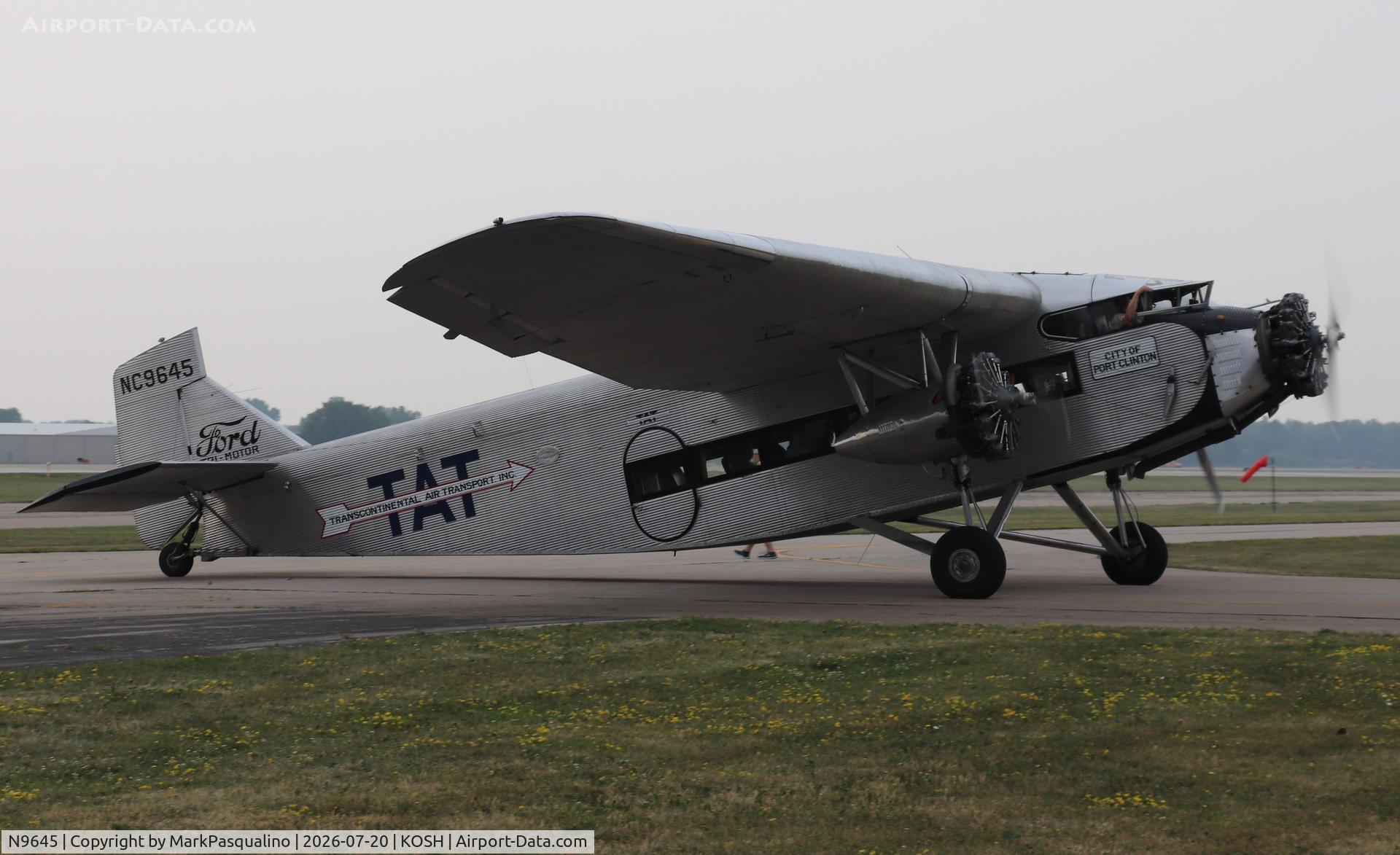 Aircraft N9645, 1928 Ford 5-AT-B Tri-Motor, c/n 8, Ford 5-AT-B, at KOSH, photo by MarkPasqualino
