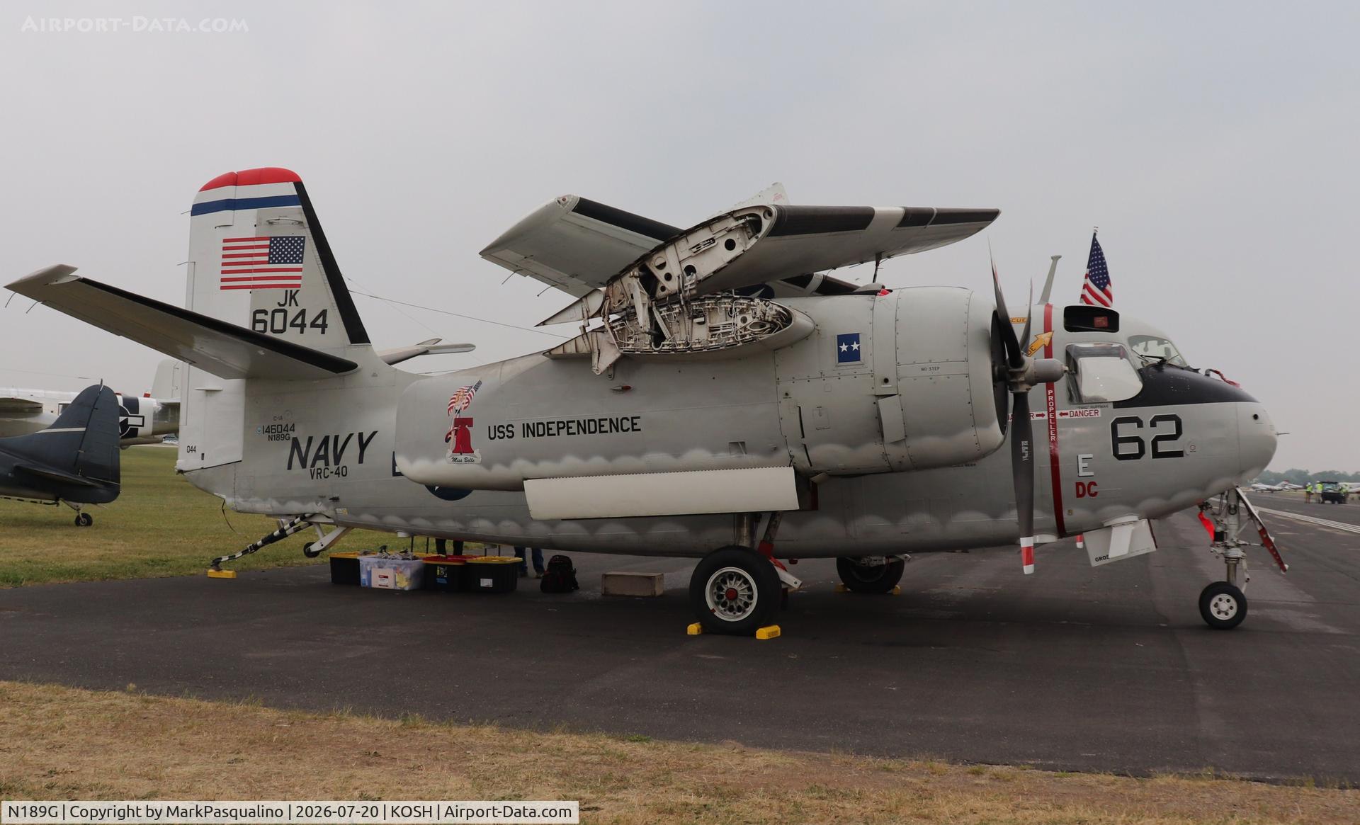 Aircraft N189G, 1955 Grumman C-1A Trader, c/n G-96-74, Grumman C-1A Trader, at KOSH, photo by MarkPasqualino
