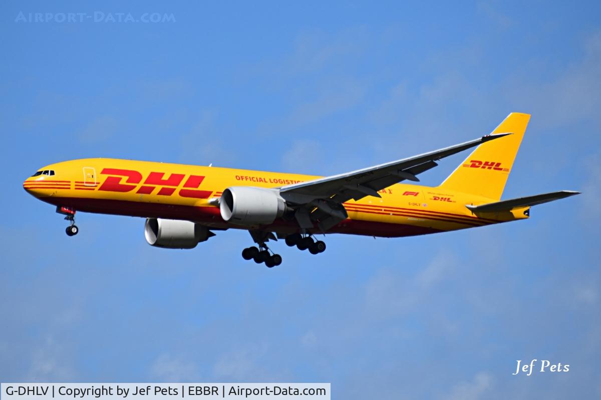Aircraft G-DHLV, 2023 Boeing 777F, c/n 67142, Landing at Brussels Airport on 06-09-2026., at EBBR, photo by Jef Pets