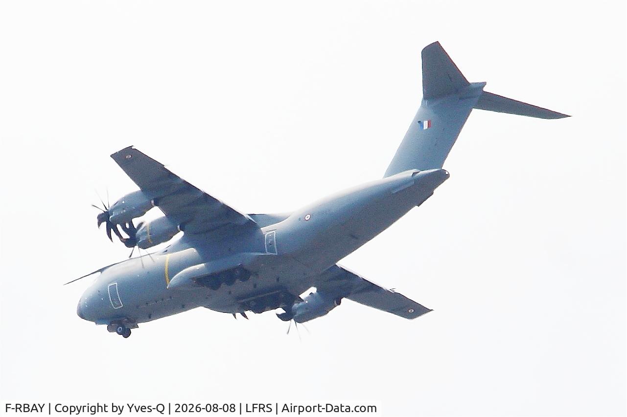 Aircraft F-RBAY, 2024 Arbus Military A400M, c/n 142, Airbus Military A400M, long approach rwy 21, Nantes-Atlantique airport (LFRS-NTE), at LFRS, photo by Yves-Q