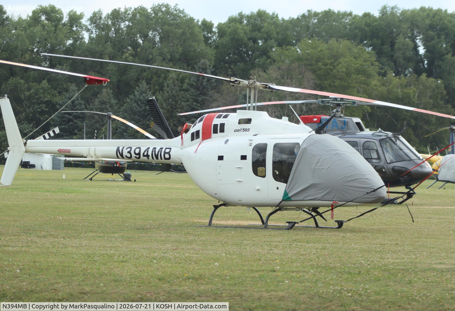Aircraft N394MB, 2018 Bell Helicopter Textron Canada 505, c/n 65127, Bell 505, at KOSH, photo by MarkPasqualino