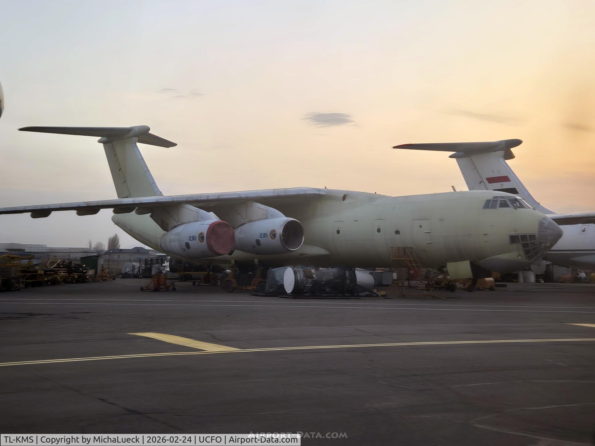 Aircraft TL-KMS, 1993 Ilyushin Il-76TD, c/n 1033414496 l/n 88-04, Maintenance at Osh, Kyrgyzstan, at UCFO, photo by MichaLueck