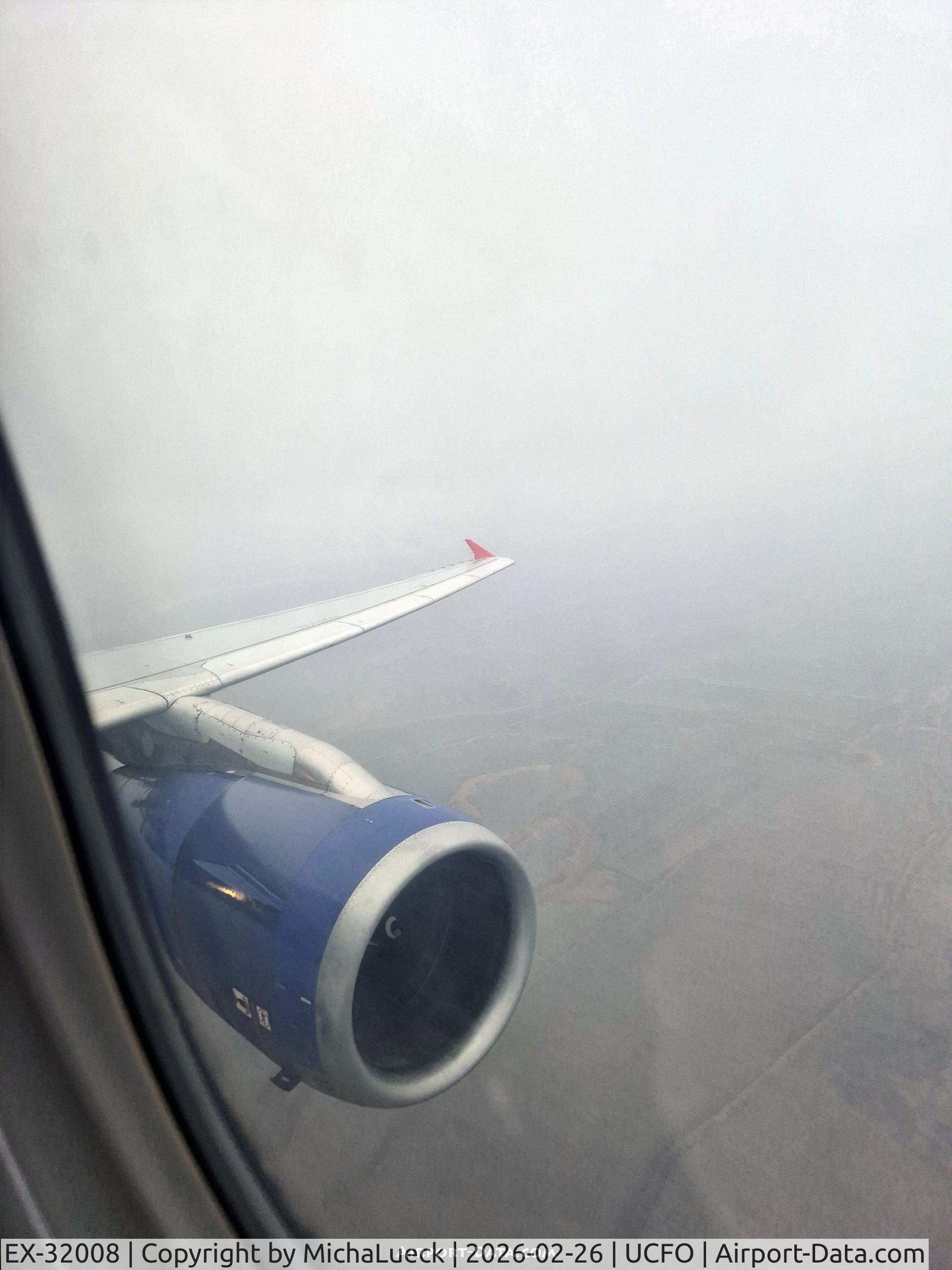 Aircraft EX-32008, 1998 Airbus 320-233, c/n 912, A grey winter day in Kyrgyzstan, at UCFO, photo by MichaLueck