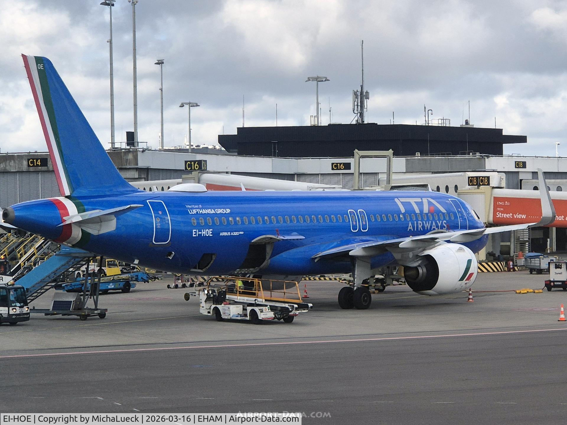 Aircraft EI-HOE, 2023 Airbus A320-272N, c/n 11647, At Shiphol, at EHAM, photo by MichaLueck