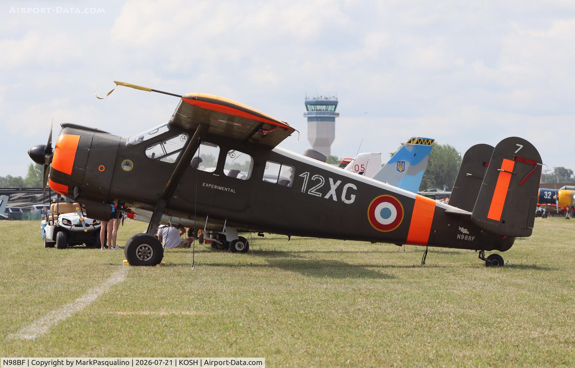 Aircraft N98BF, Max Holste MH-1521M Broussard, c/n 7, MH-1521M Broussard, at KOSH, photo by MarkPasqualino