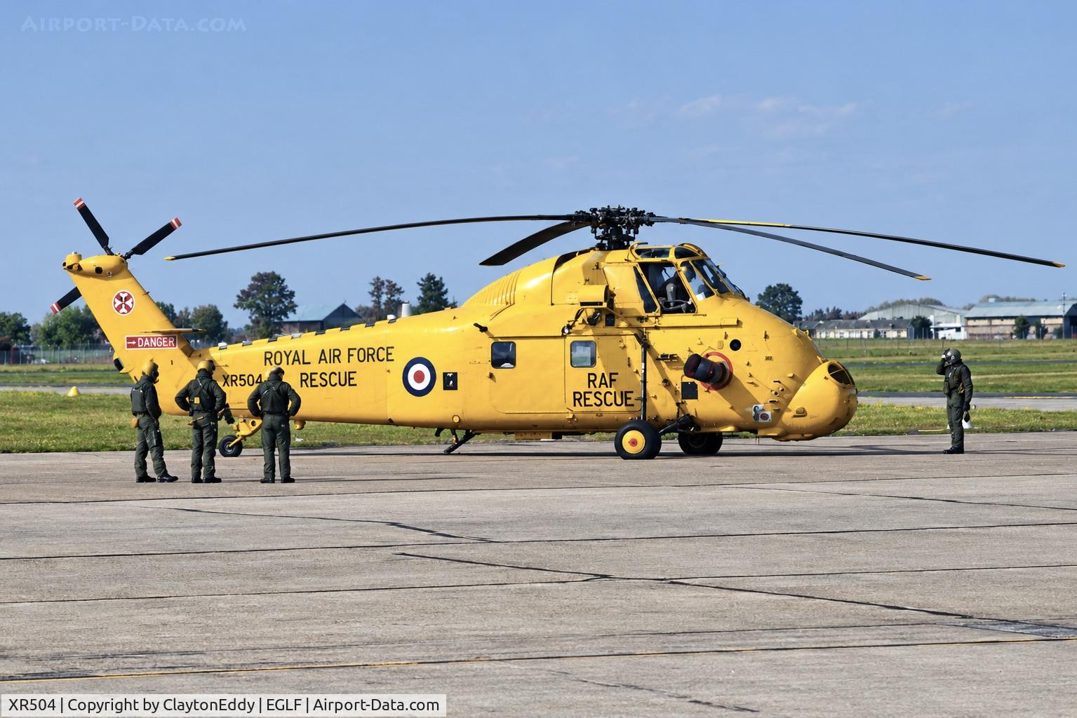 Aircraft XR504, Westland Wessex HC.2, c/n WA129, England United Kingdom Farnbourough airhsow 1990., at EGLF, photo by ClaytonEddy