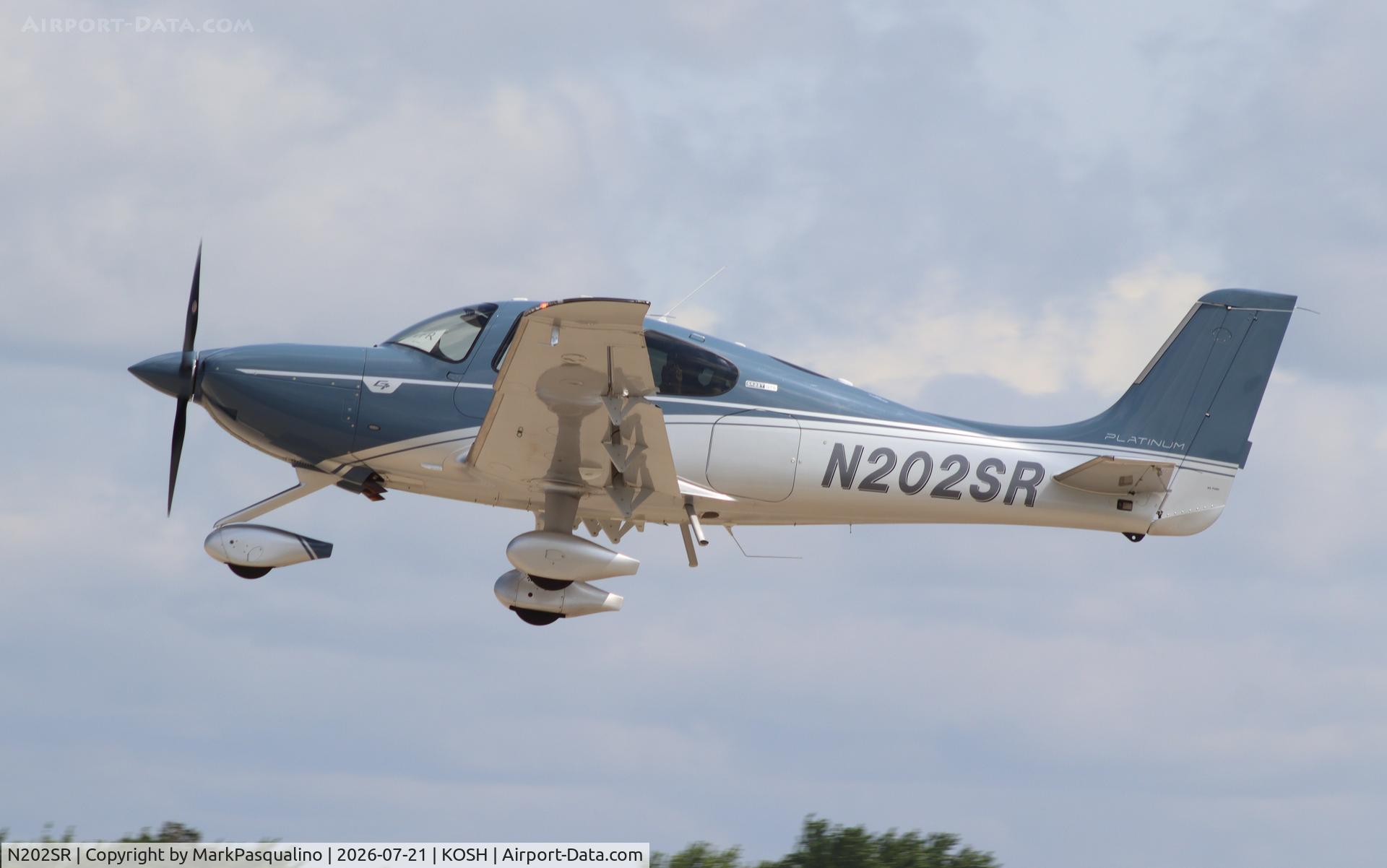 Aircraft N202SR, 2026 Cirrus SR22T, c/n 11394, Cirrus SR22T, at KOSH, photo by MarkPasqualino