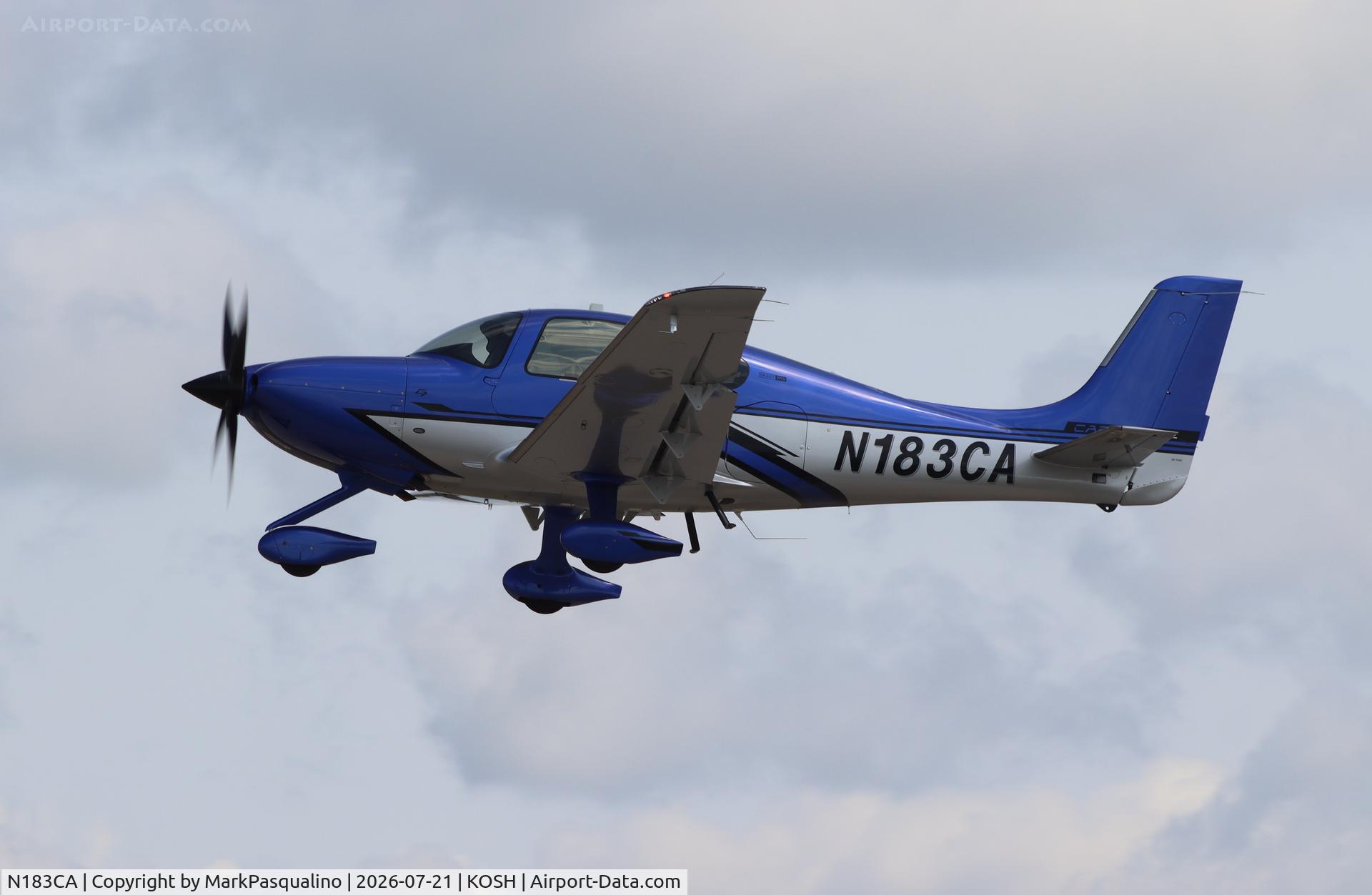 Aircraft N183CA, 2026 Cirrus SR22T, c/n 11195, Cirrus SR22T, at KOSH, photo by MarkPasqualino