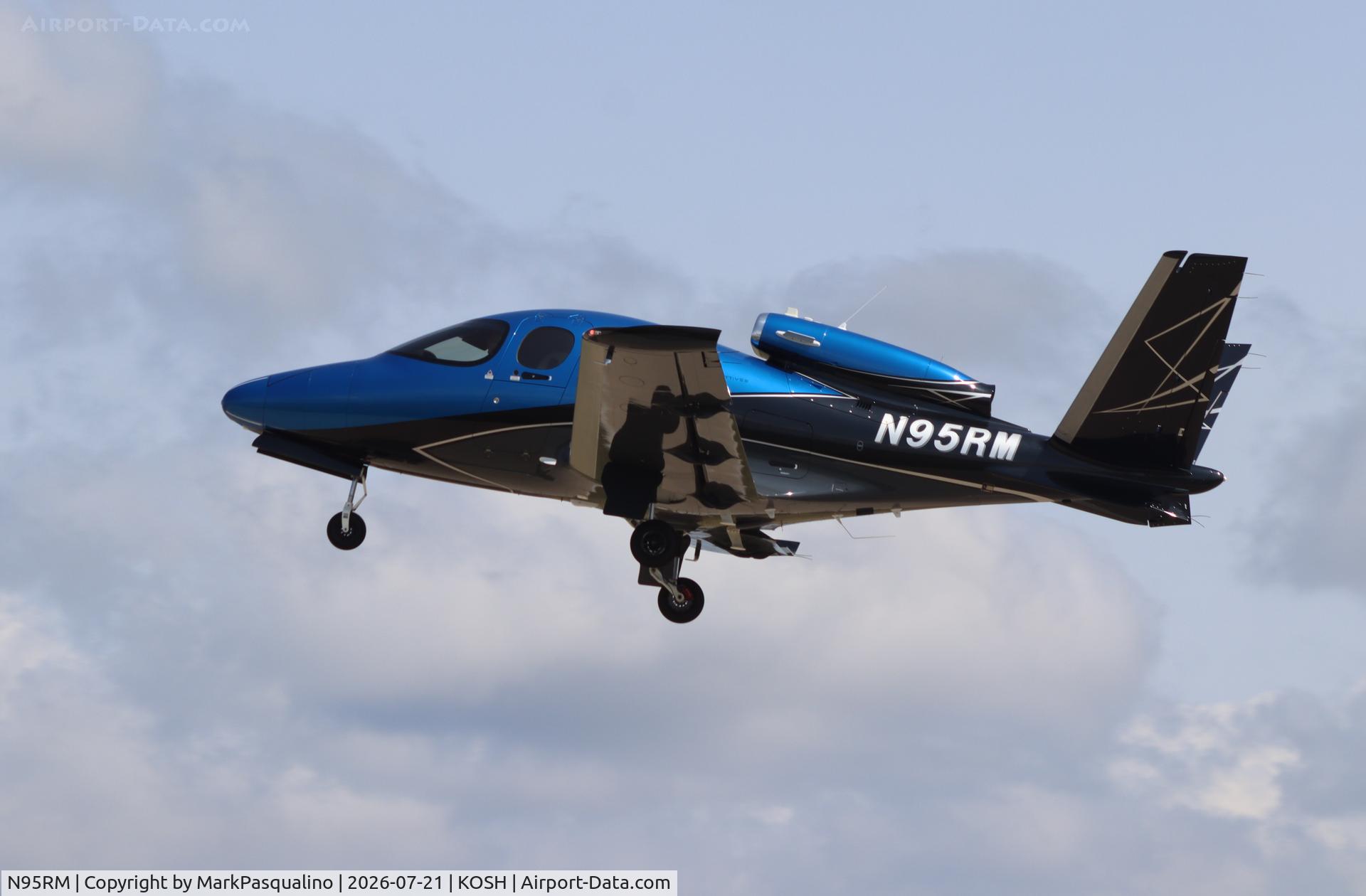 Aircraft N95RM, 2025 Cirrus SF50, c/n 0626, Cirrus SF50, at KOSH, photo by MarkPasqualino