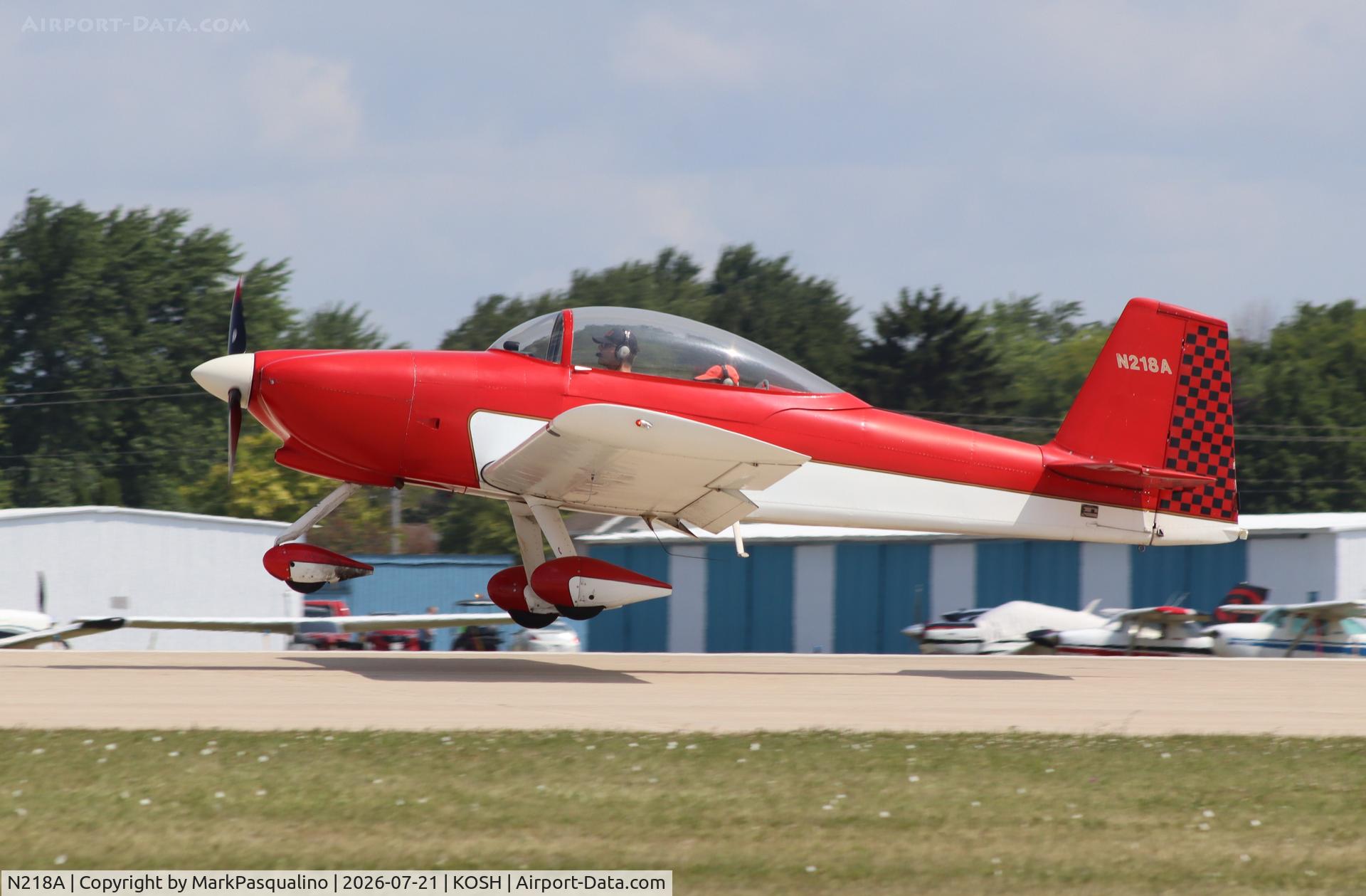 Aircraft N218A, Vans RV-8A, c/n 80954, Vans RV-8A, at KOSH, photo by MarkPasqualino