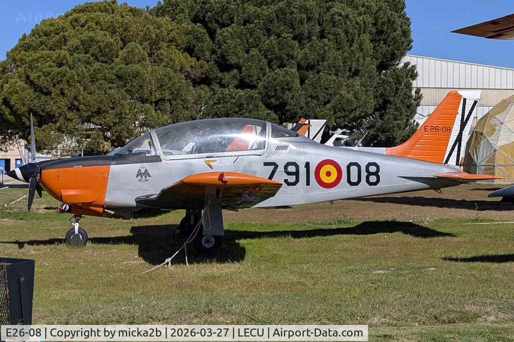 Aircraft E26-08, Enaer T-35C Tamiz, c/n 126, Preserved, at LECU, photo by micka2b