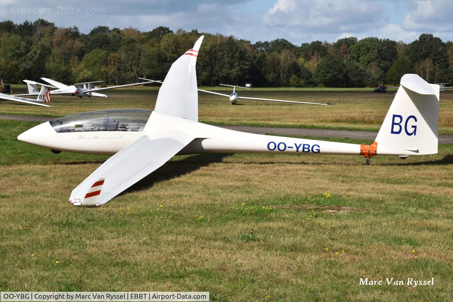 Aircraft OO-YBG, 2002 Schempp-Hirth Duo Discus T, c/n 39/314, At Brasschaat on 5-9-2026., at EBBT, photo by Marc Van Ryssel